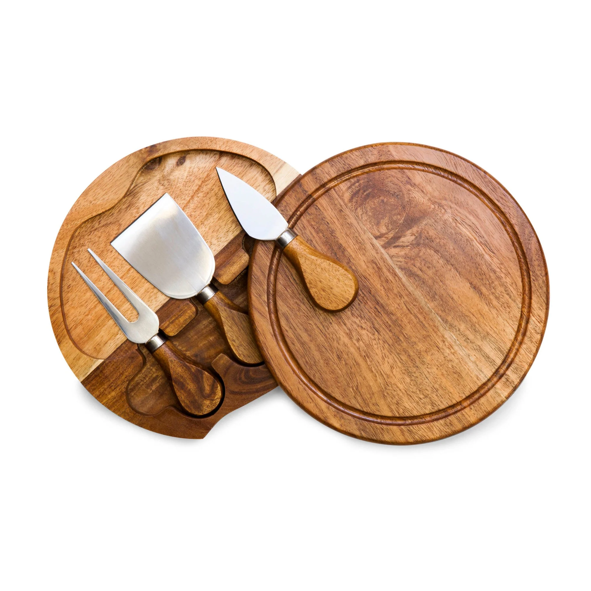 Acacia Brie Cheese Cutting Board & Tools Set - Image 3