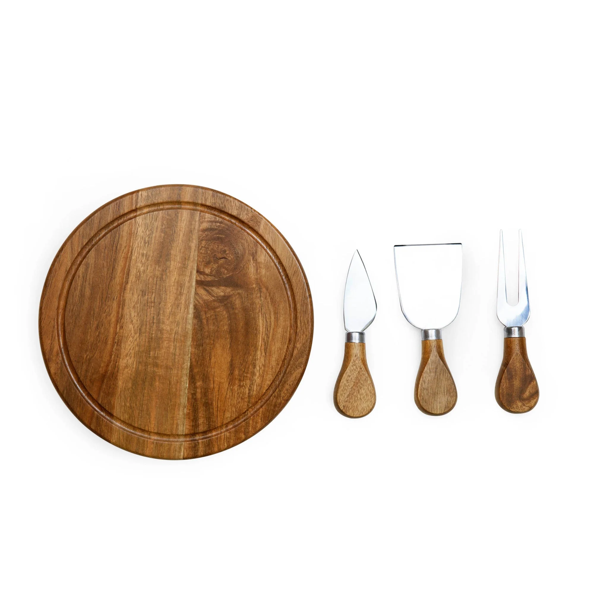 Acacia Brie Cheese Cutting Board & Tools Set - Image 5