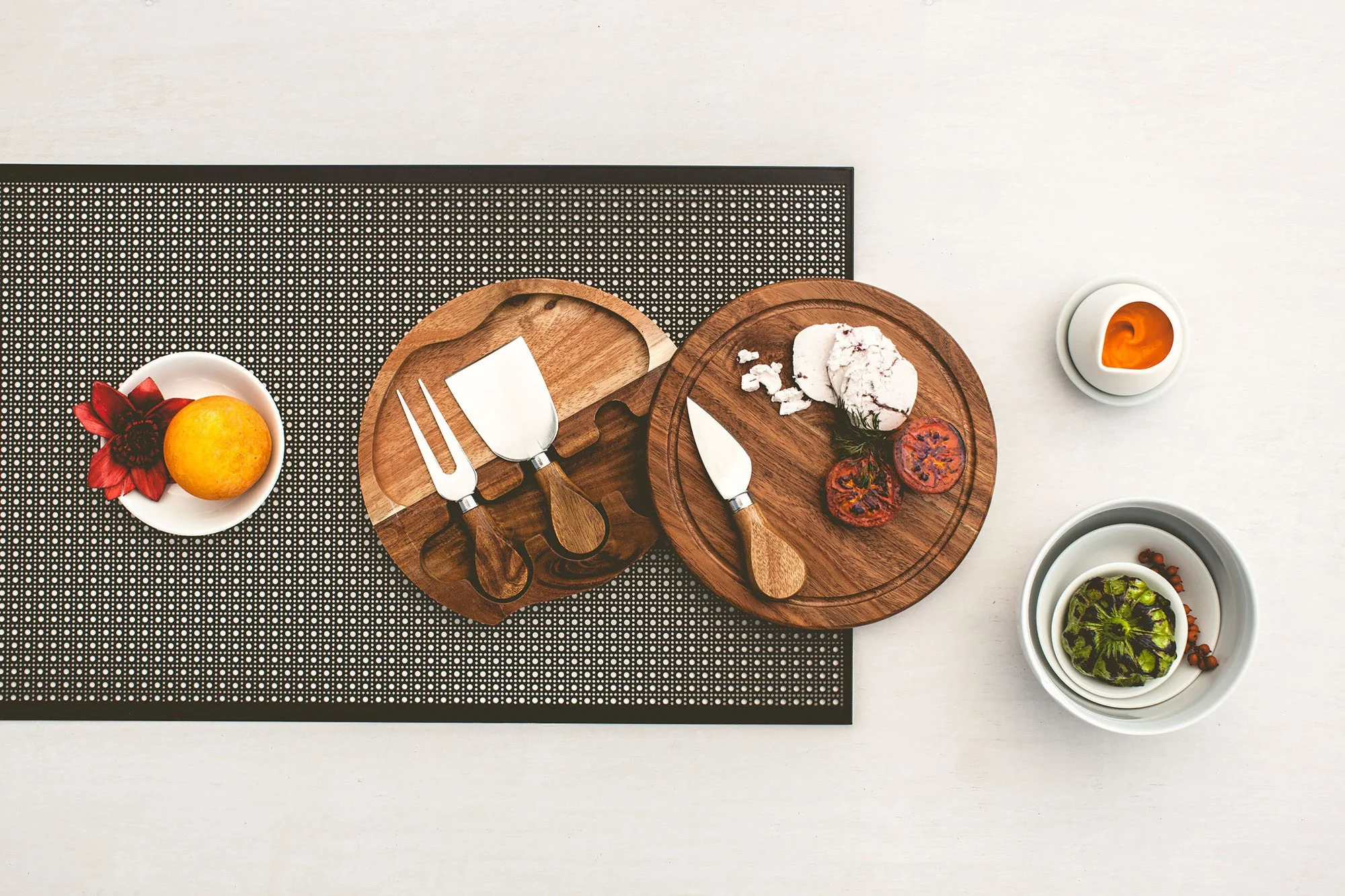 Acacia Brie Cheese Cutting Board & Tools Set - Image 7
