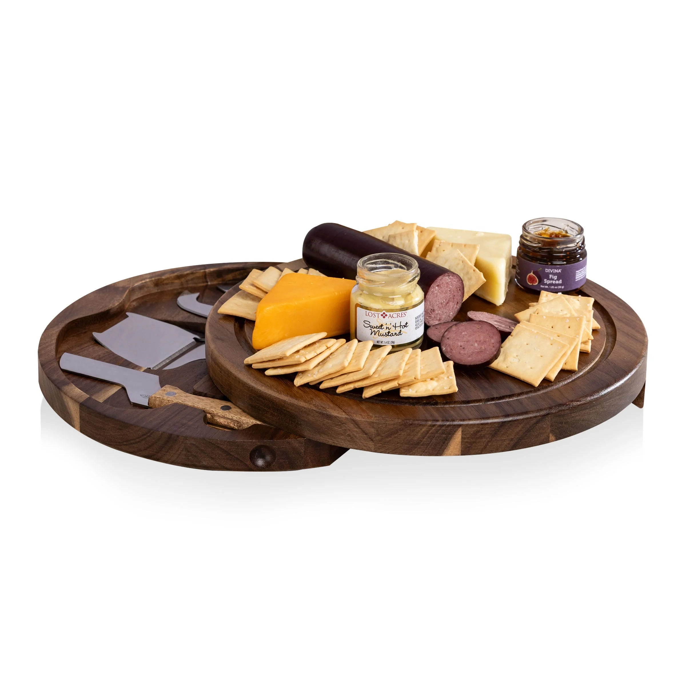 Acacia Circo Cheese Board with Gourmet Gift Pack - Image 3