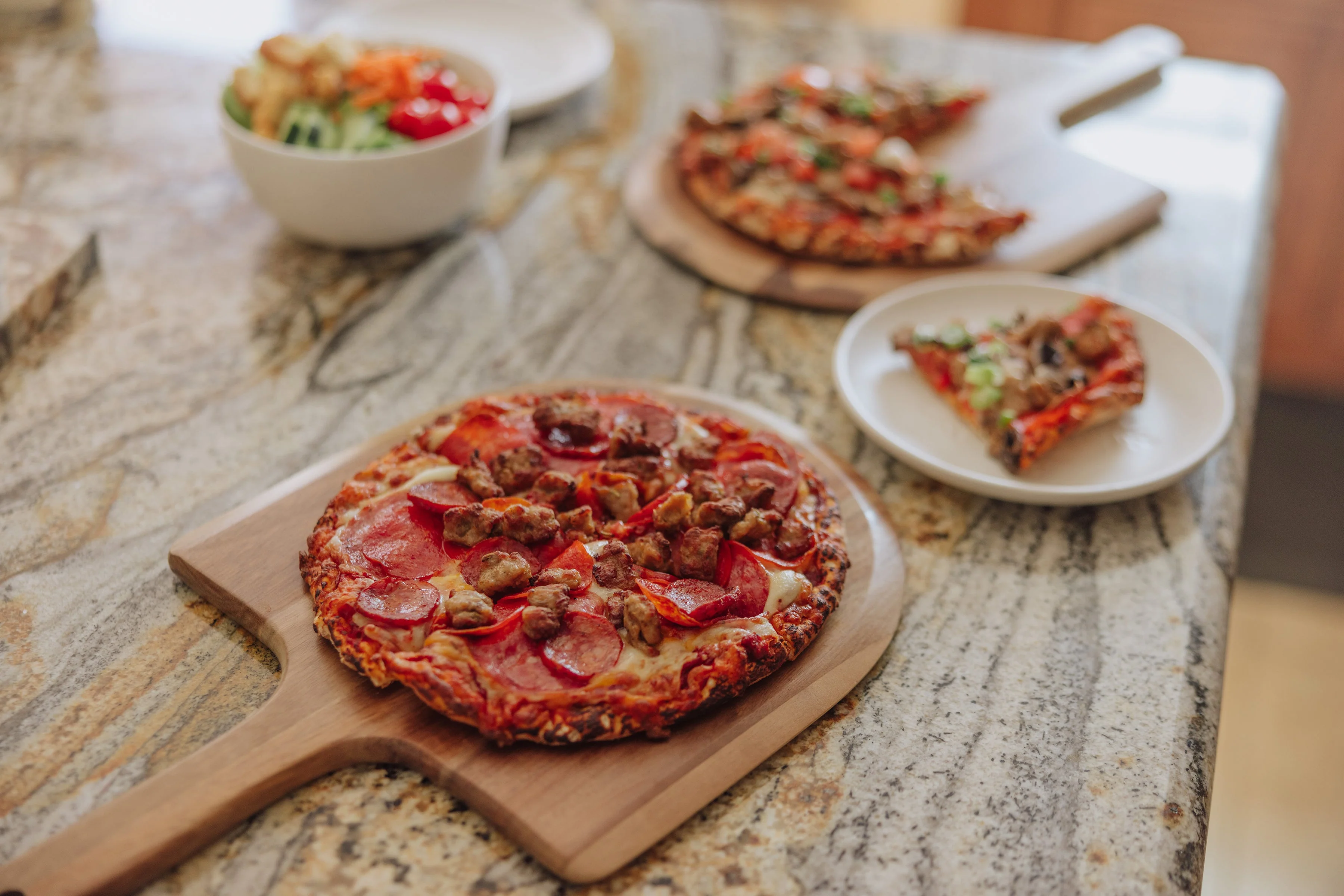 Acacia Personal Pizza Peel Serving Board Paddle Set of 2 - Image 8