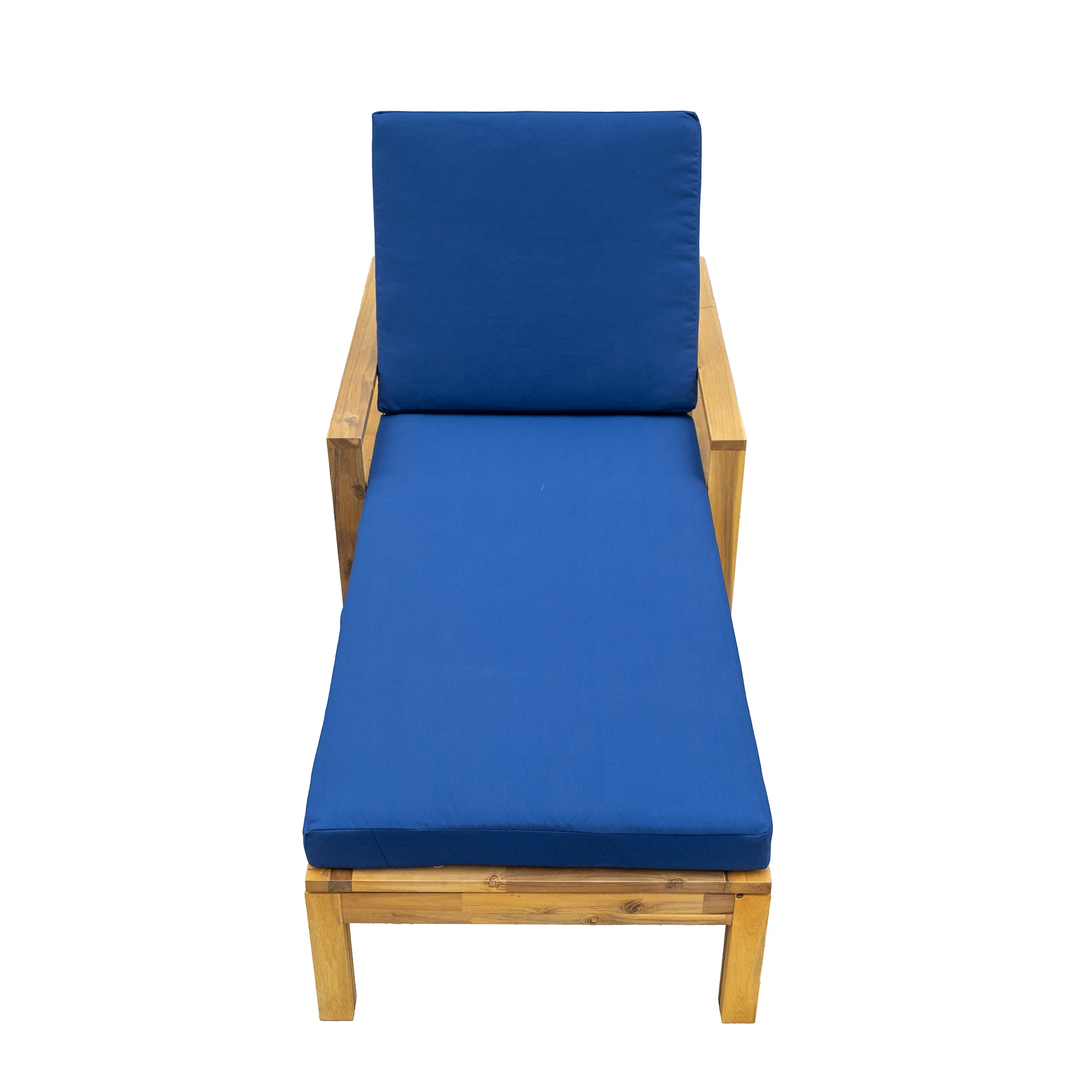 Acacia Wood Adjustable Backrest Outdoor Lounge Chair - Image 4