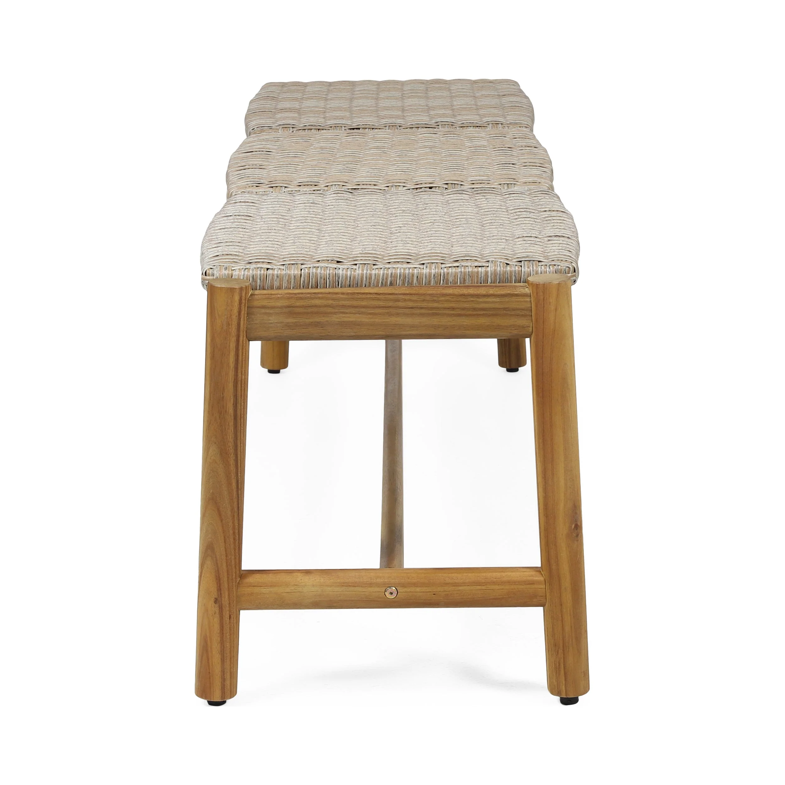 Acacia Wood Bench with 3 Seaters, Teak - Image 5
