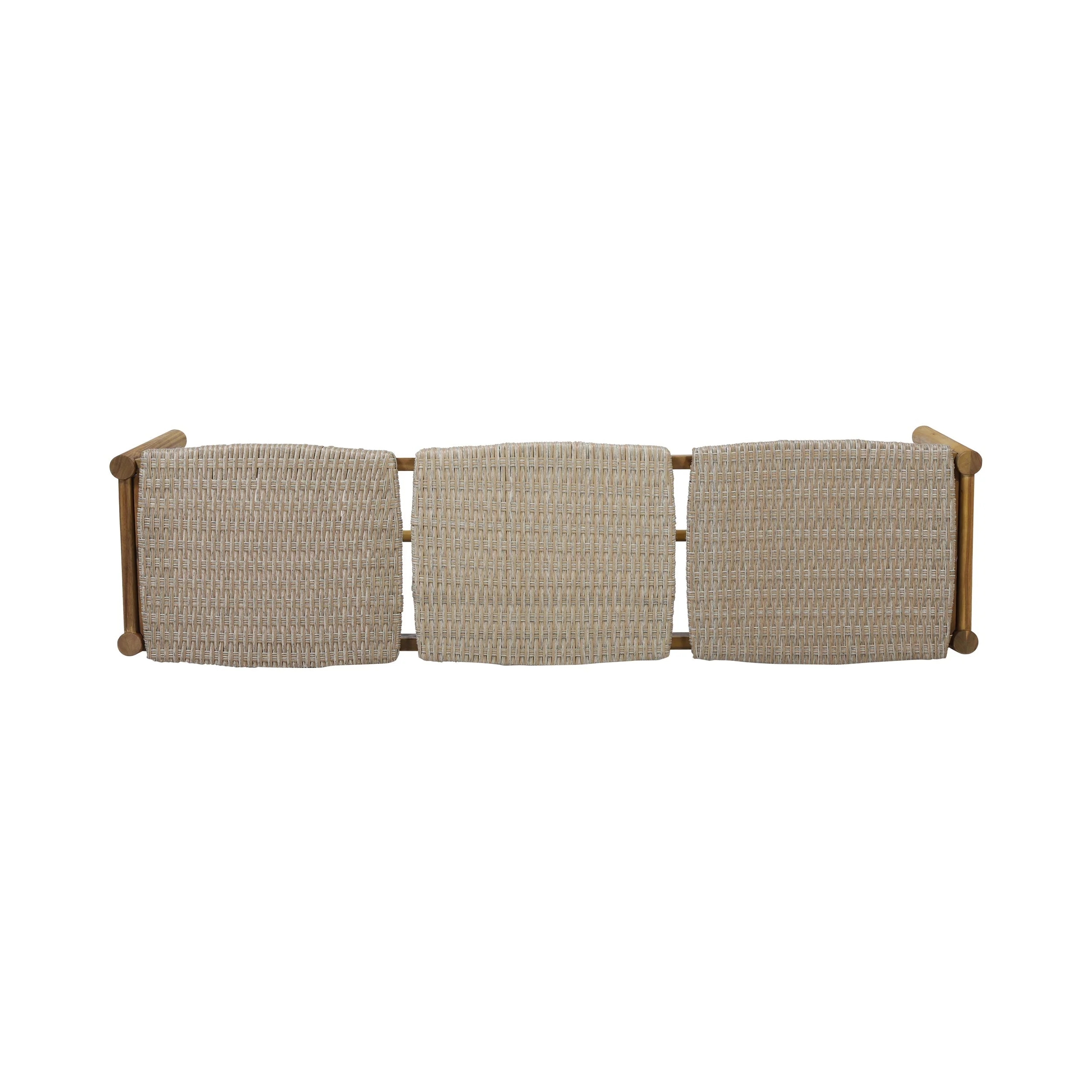 Acacia Wood Bench with 3 Seaters, Teak - Image 6