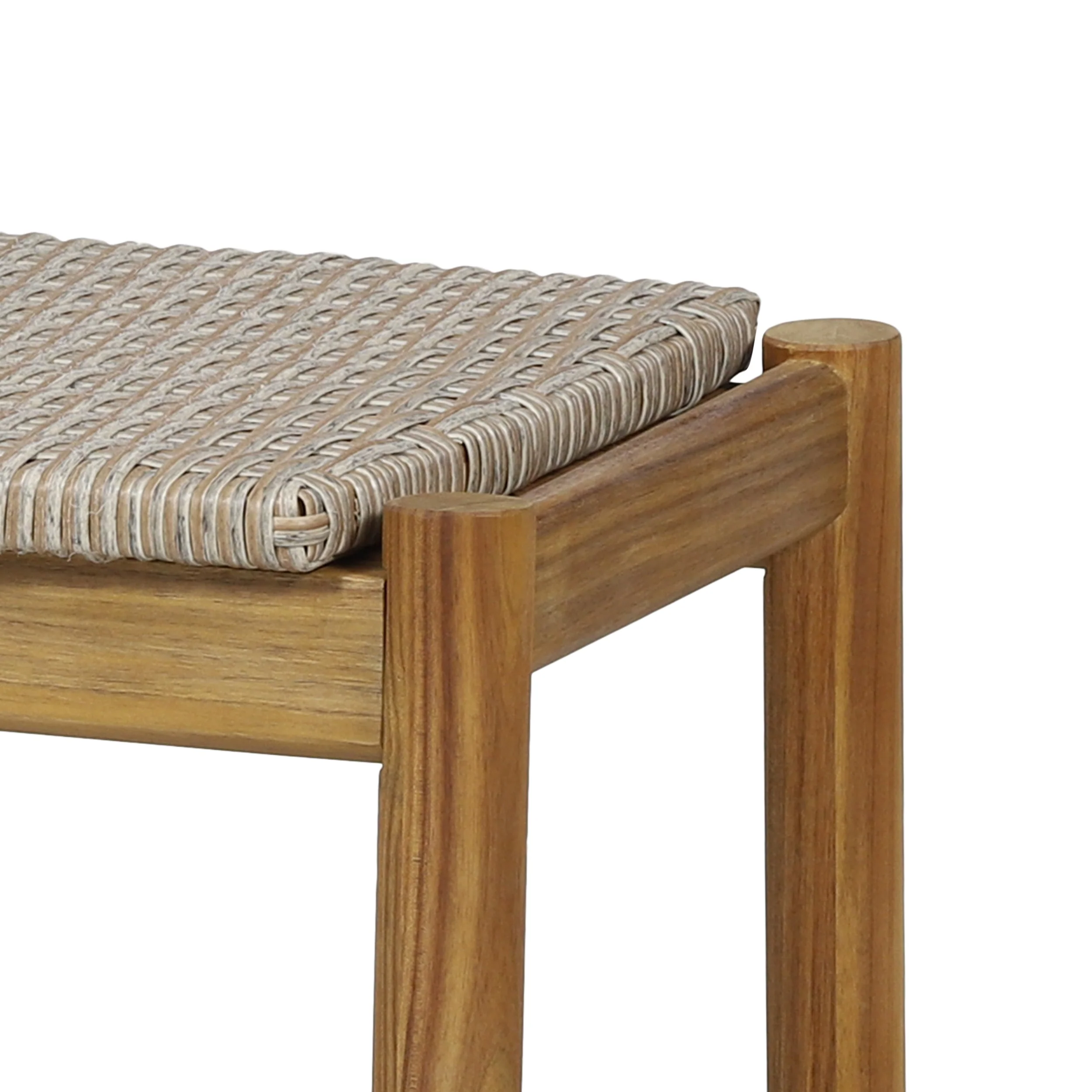 Acacia Wood Bench with 3 Seaters, Teak - Image 8