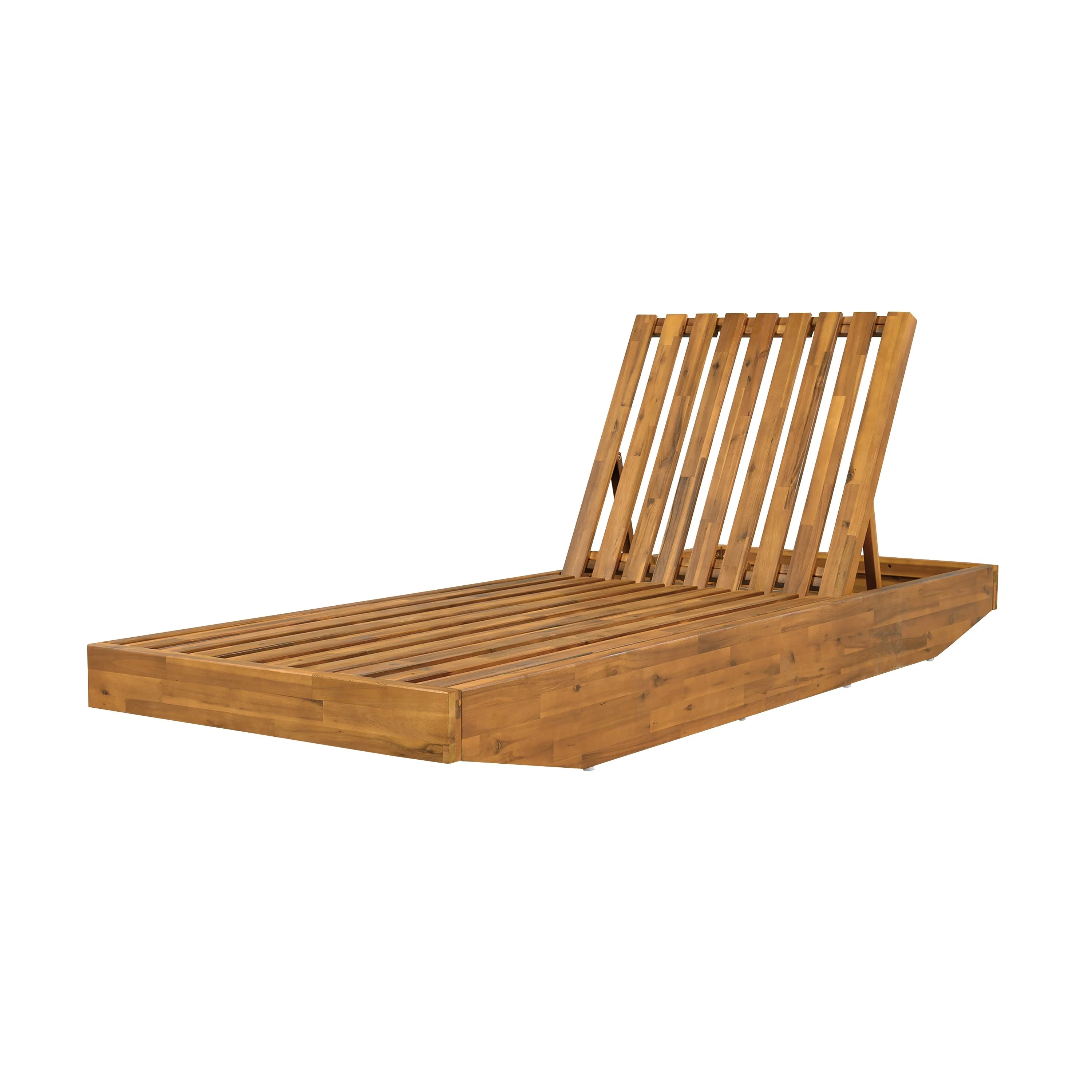Acacia Wood Chaise Lounge with Cushion - Image 18