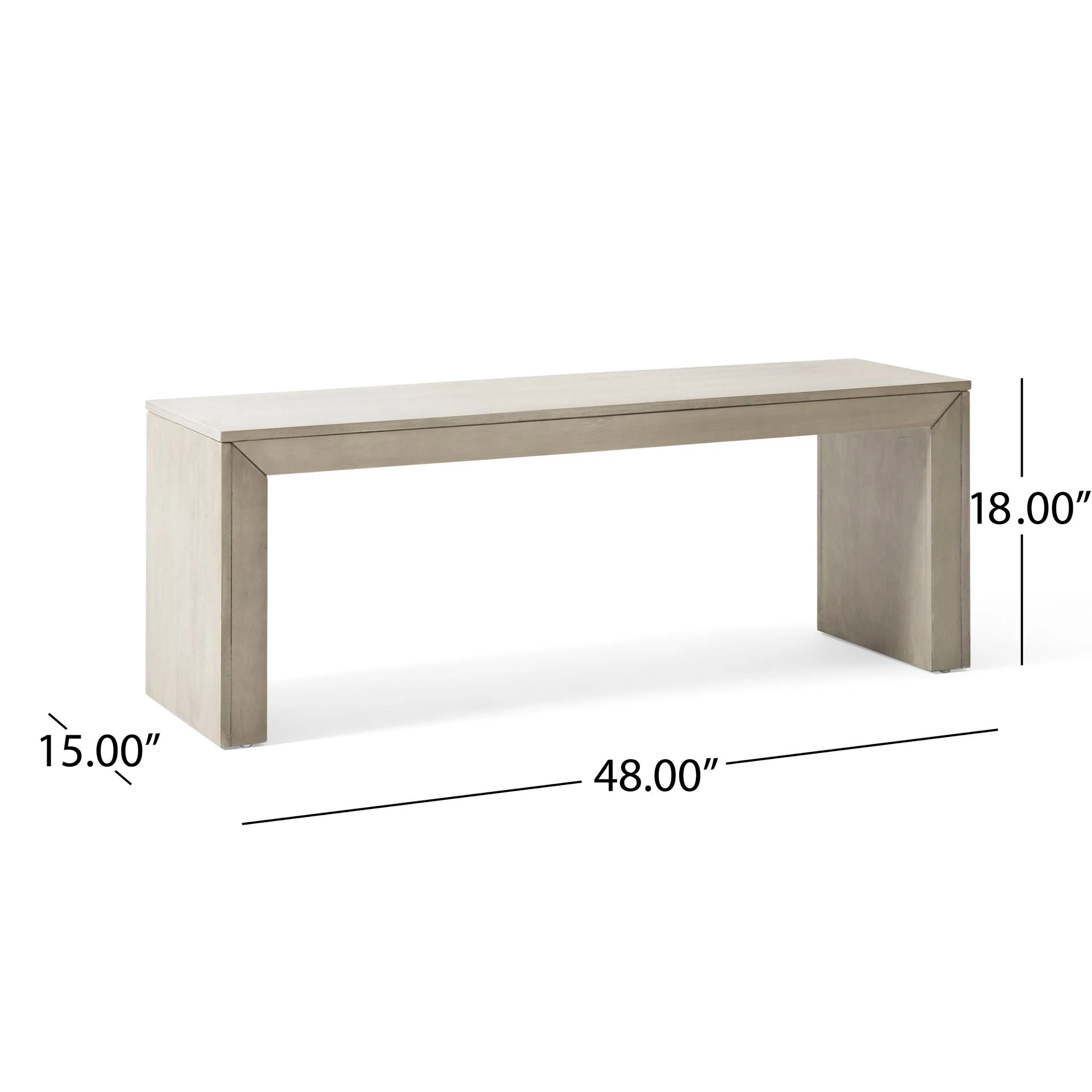 Acacia Wood Dining Bench, Farmhouse Style - Image 21
