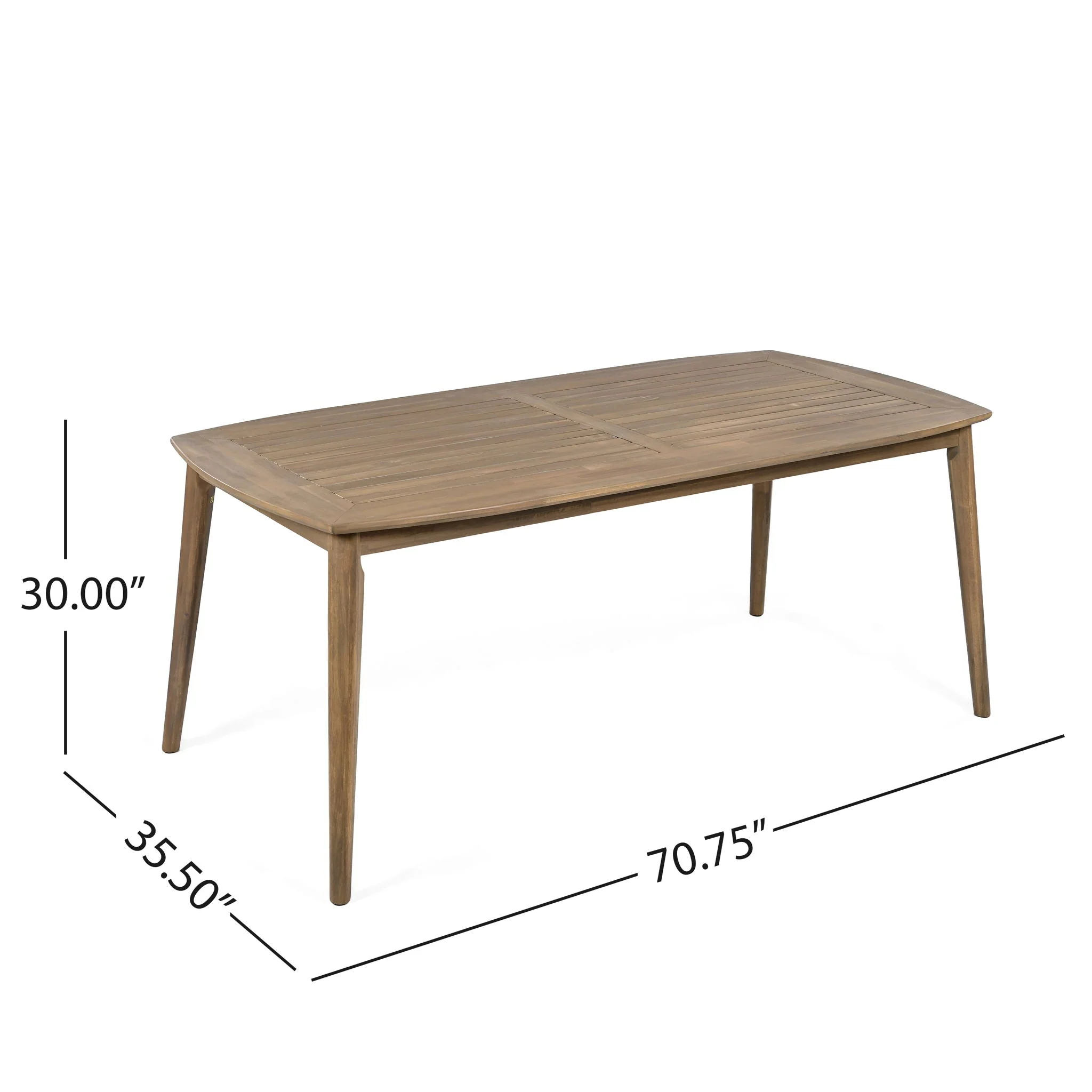 Acacia Wood Dining Table for 8 People - Outdoor Farmhouse Furniture - Image 3