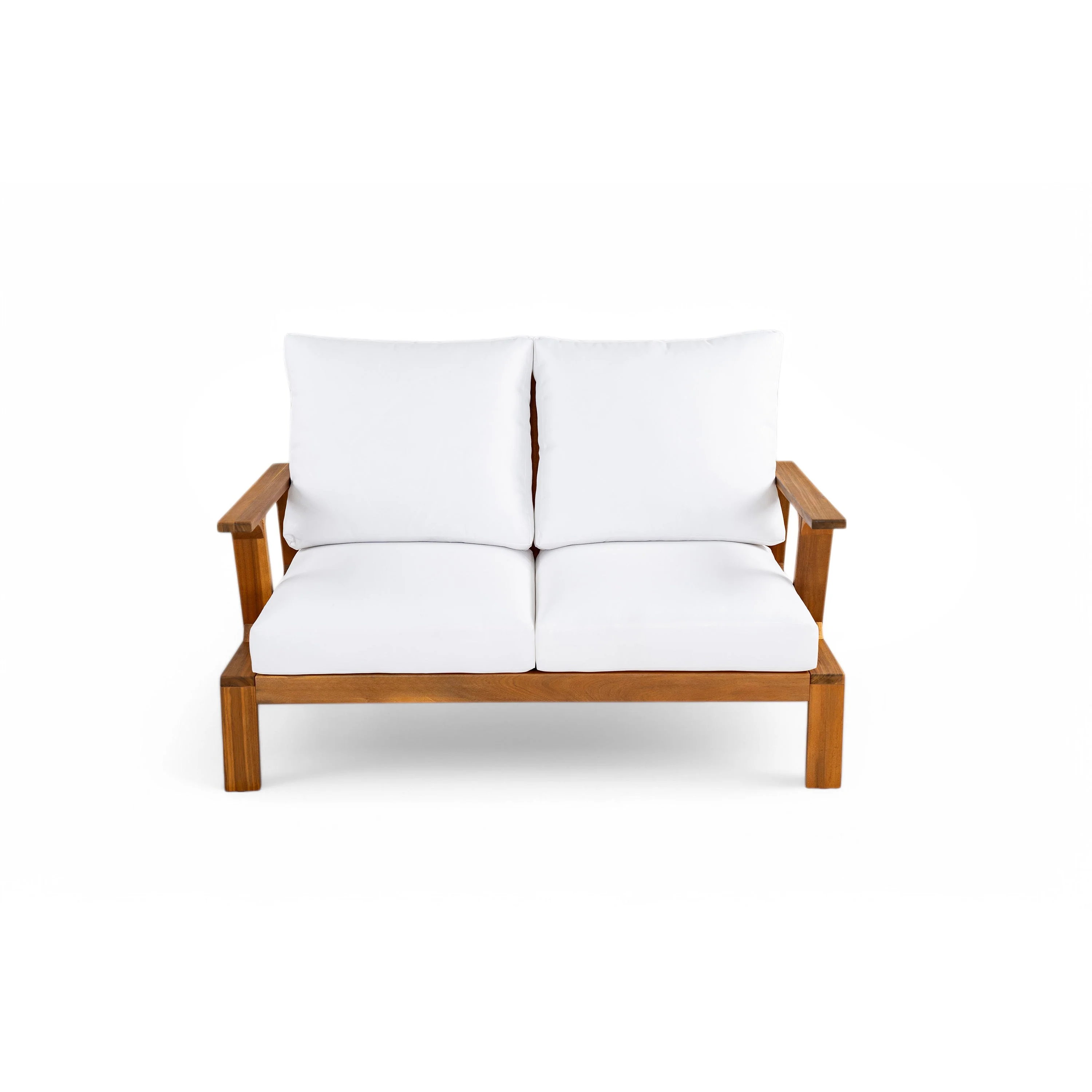 Acacia Wood Outdoor Sofa Set for 4 with Cushions and Coffee Table - Image 13