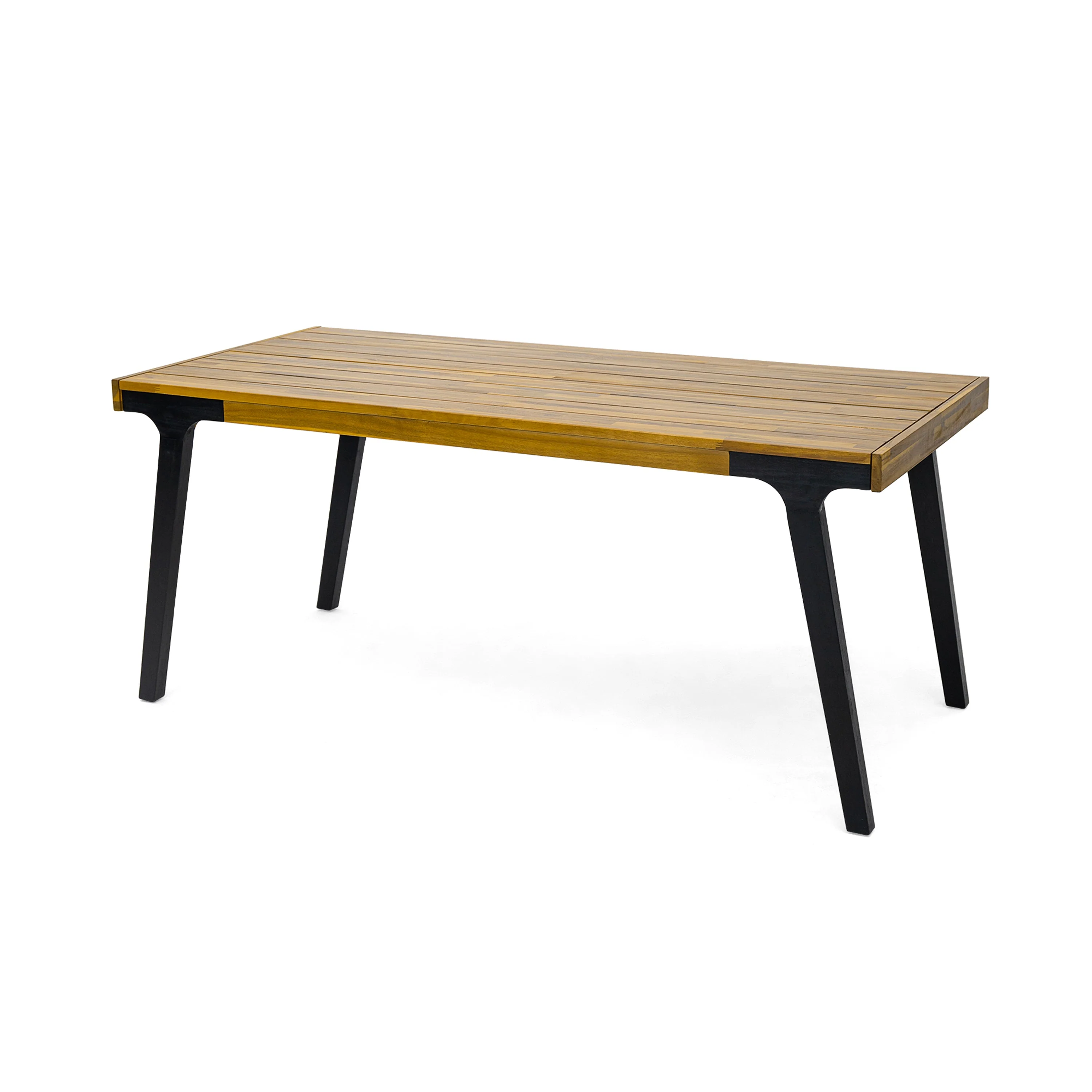 Acacia Wood Patio Dining Table, 69'L Rectangle Outdoor Table