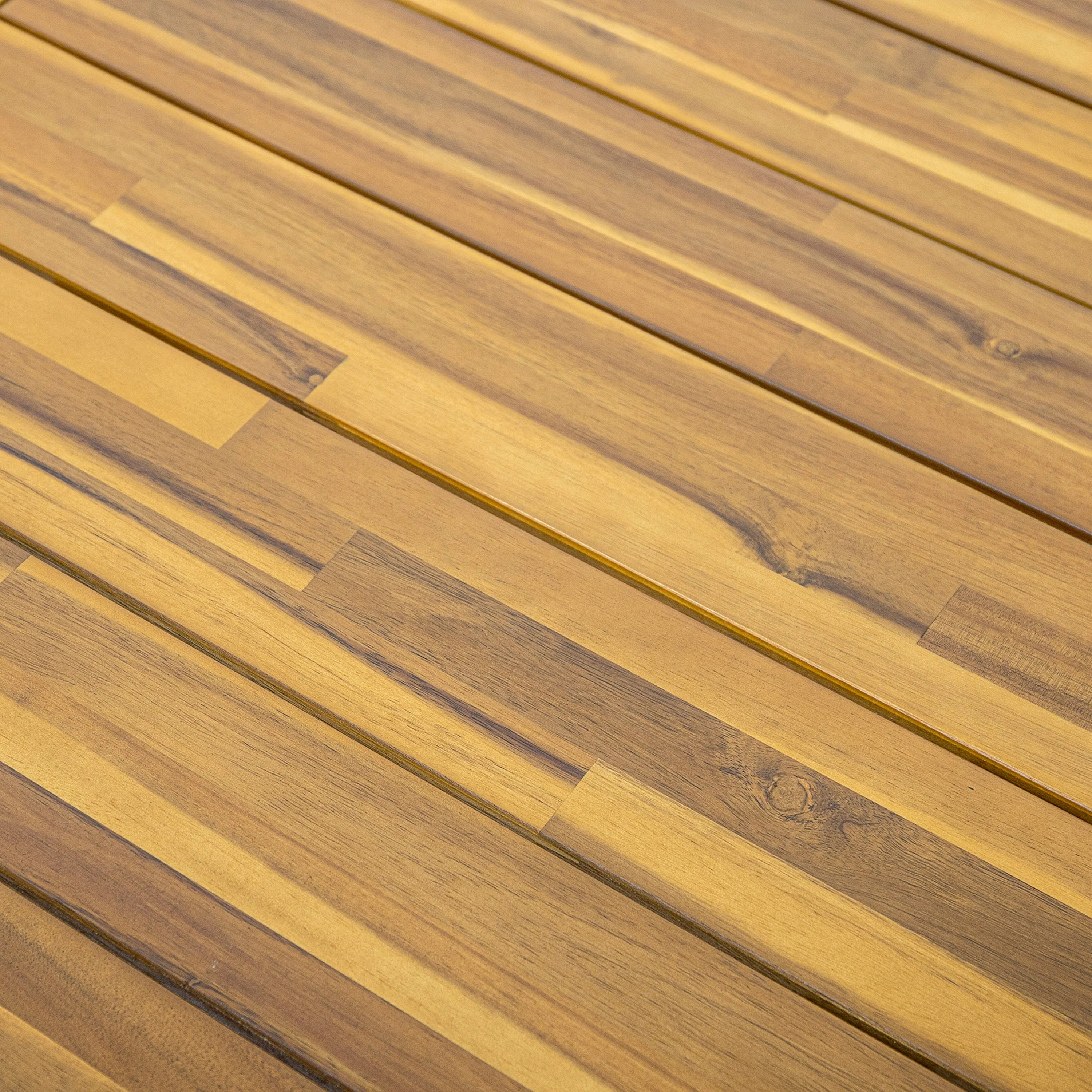 Acacia Wood Patio Dining Table, 69'L Rectangle Outdoor Table - Image 10