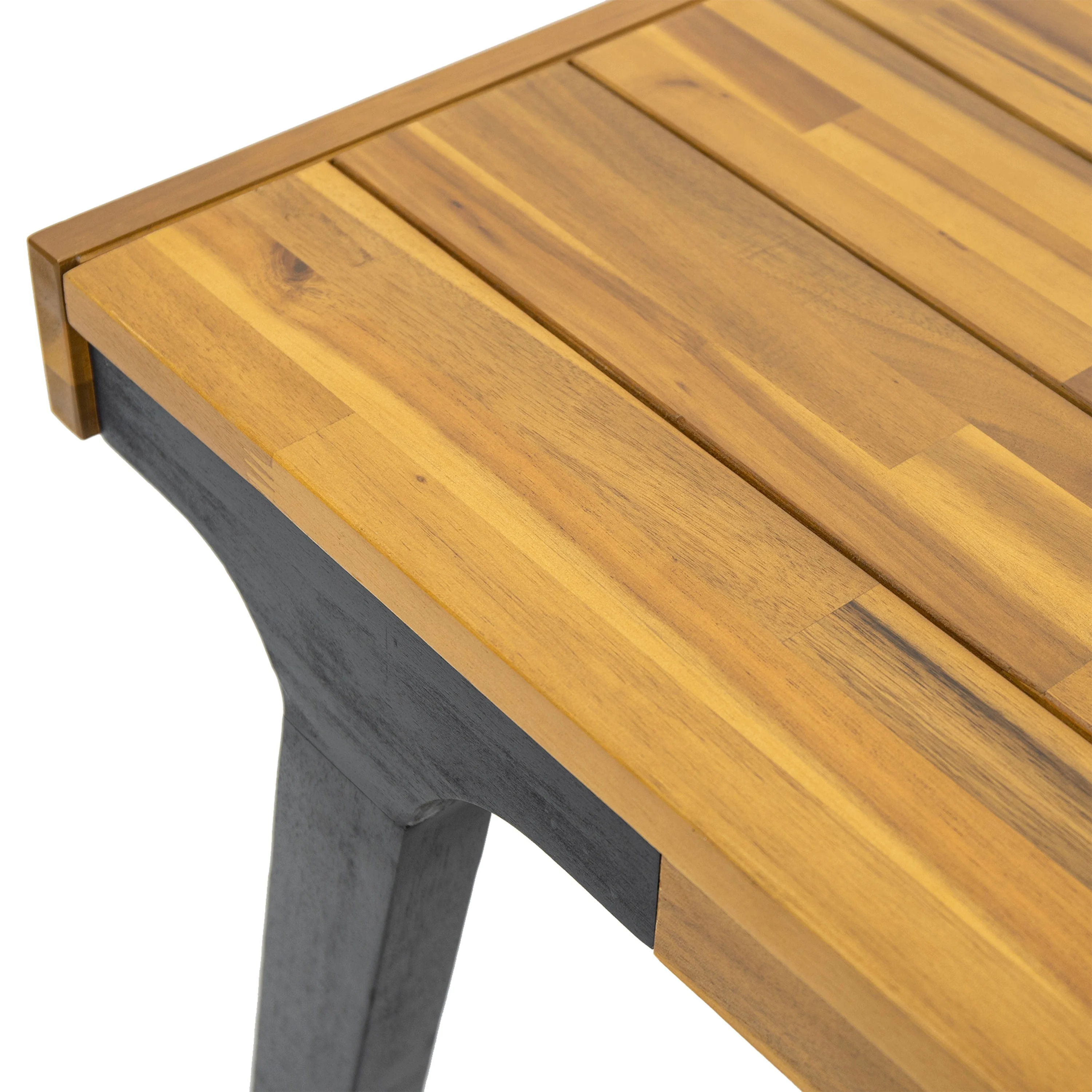 Acacia Wood Patio Dining Table, 69'L Rectangle Outdoor Table - Image 11
