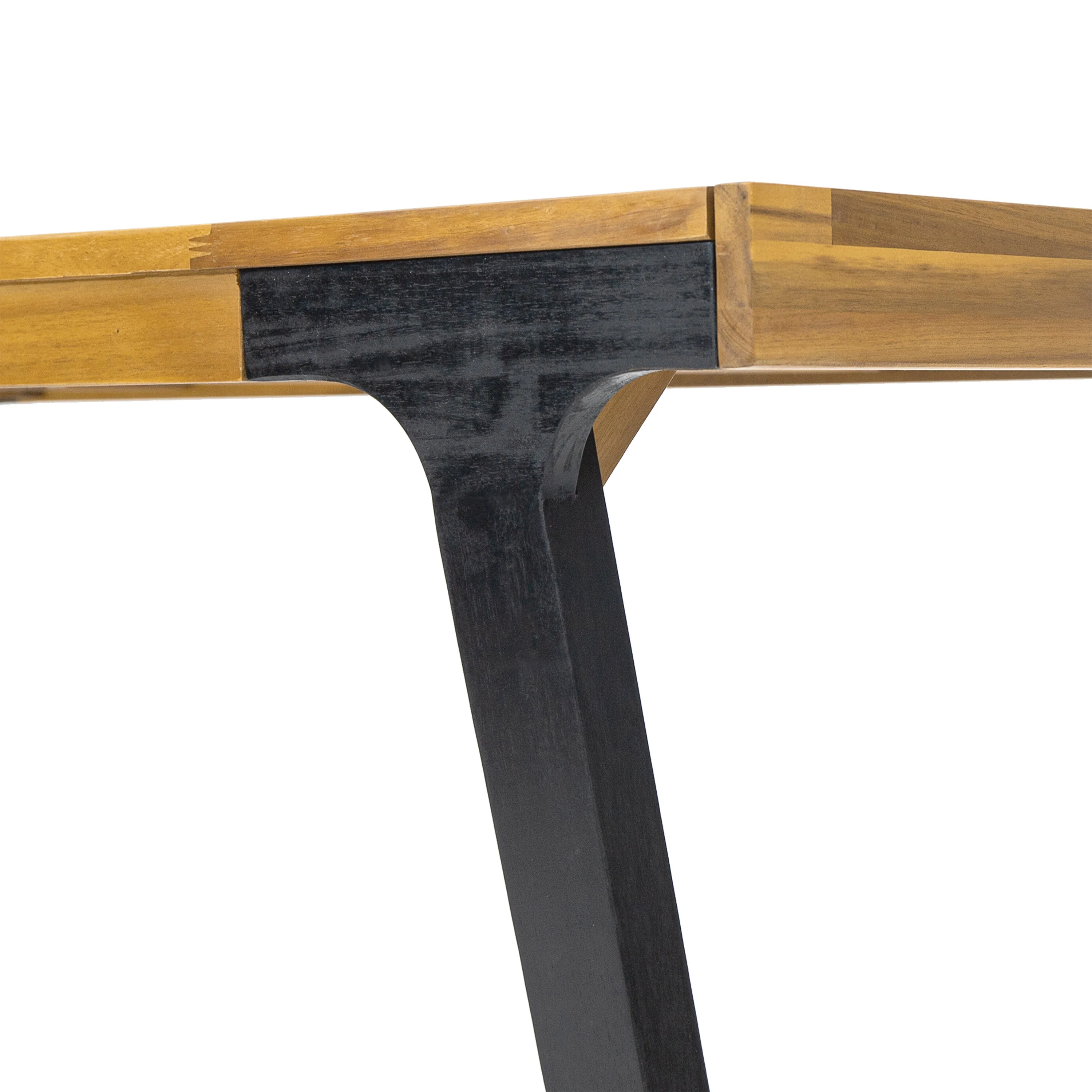 Acacia Wood Patio Dining Table, 69'L Rectangle Outdoor Table - Image 13