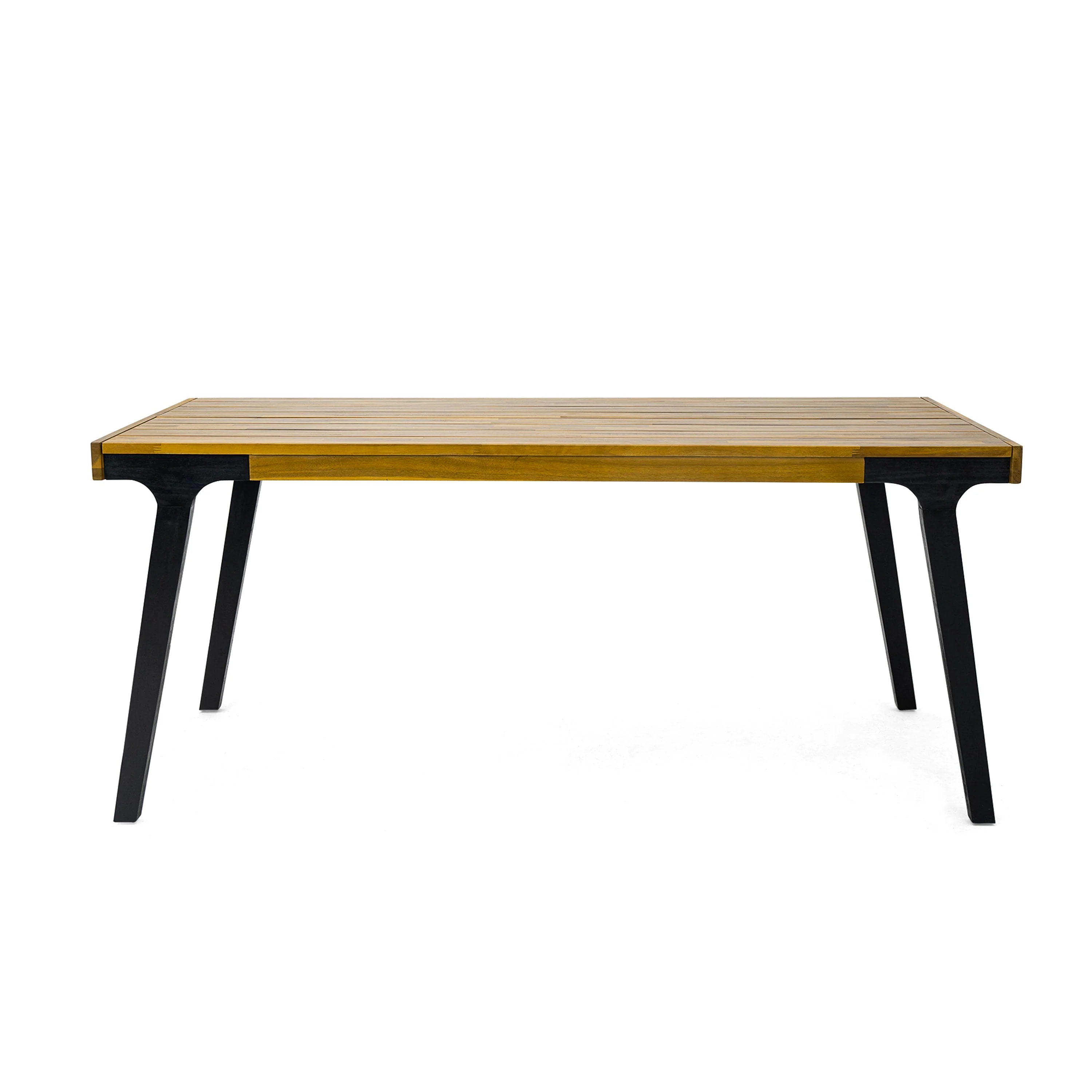 Acacia Wood Patio Dining Table, 69'L Rectangle Outdoor Table - Image 7