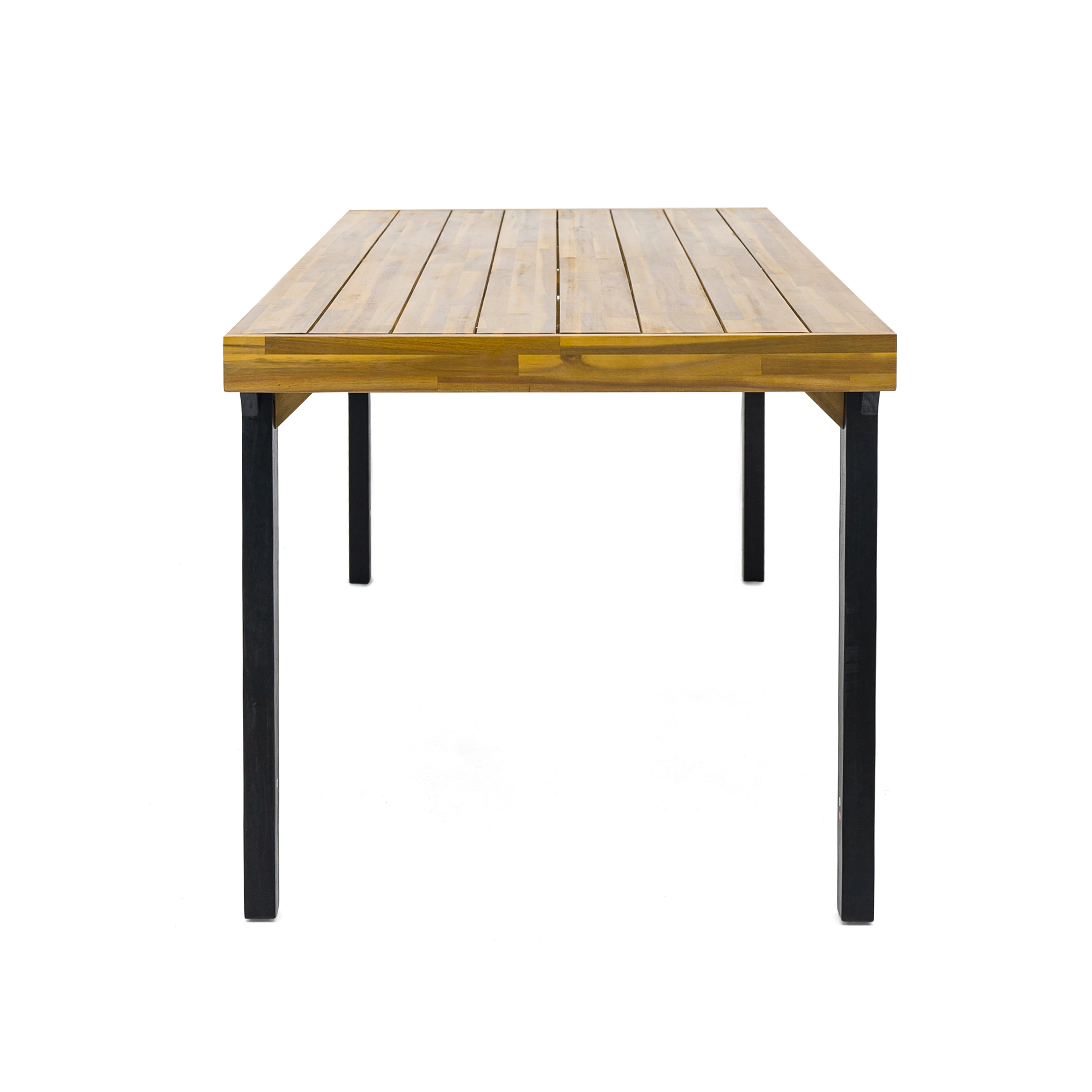 Acacia Wood Patio Dining Table, 69'L Rectangle Outdoor Table - Image 8