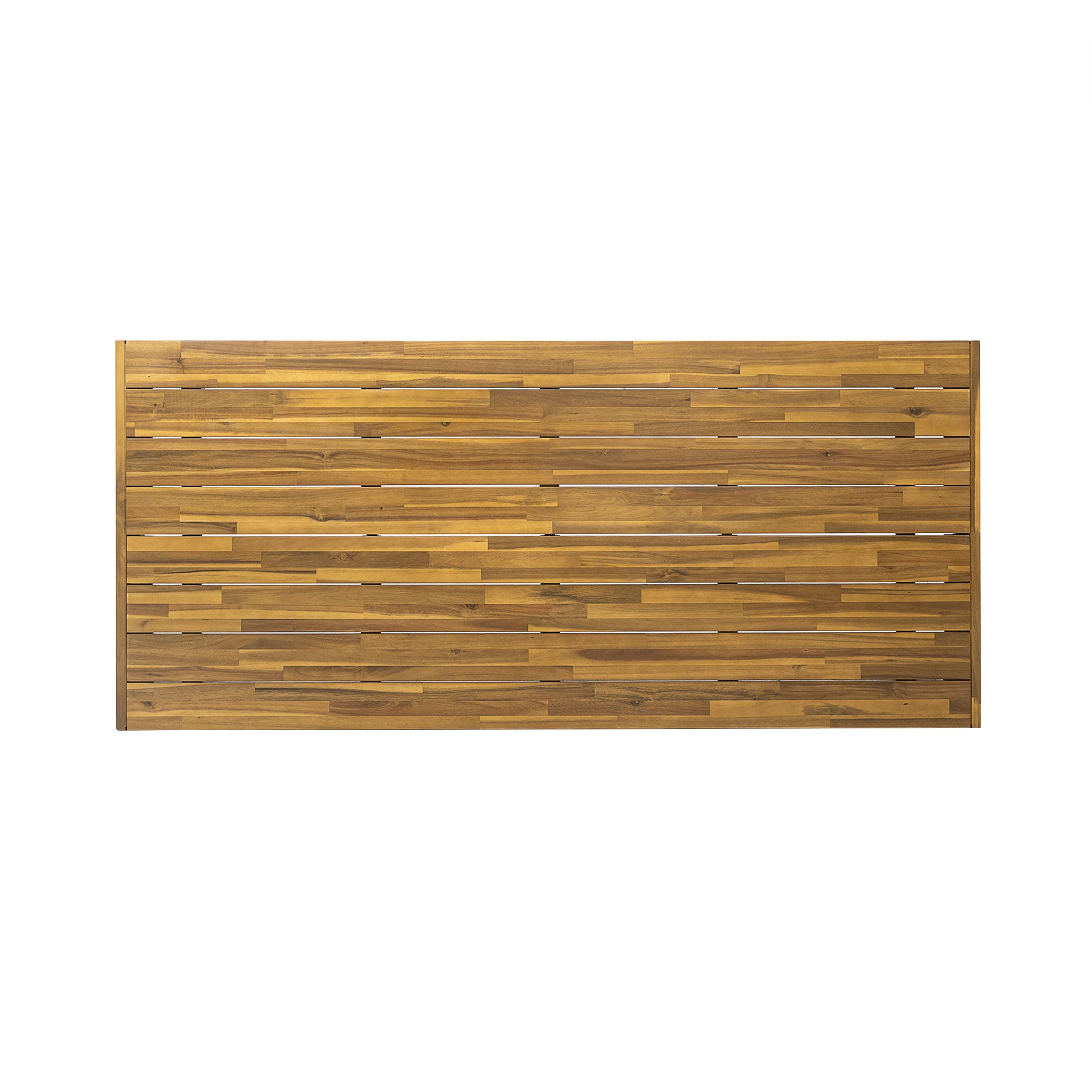 Acacia Wood Patio Dining Table, 69'L Rectangle Outdoor Table - Image 9