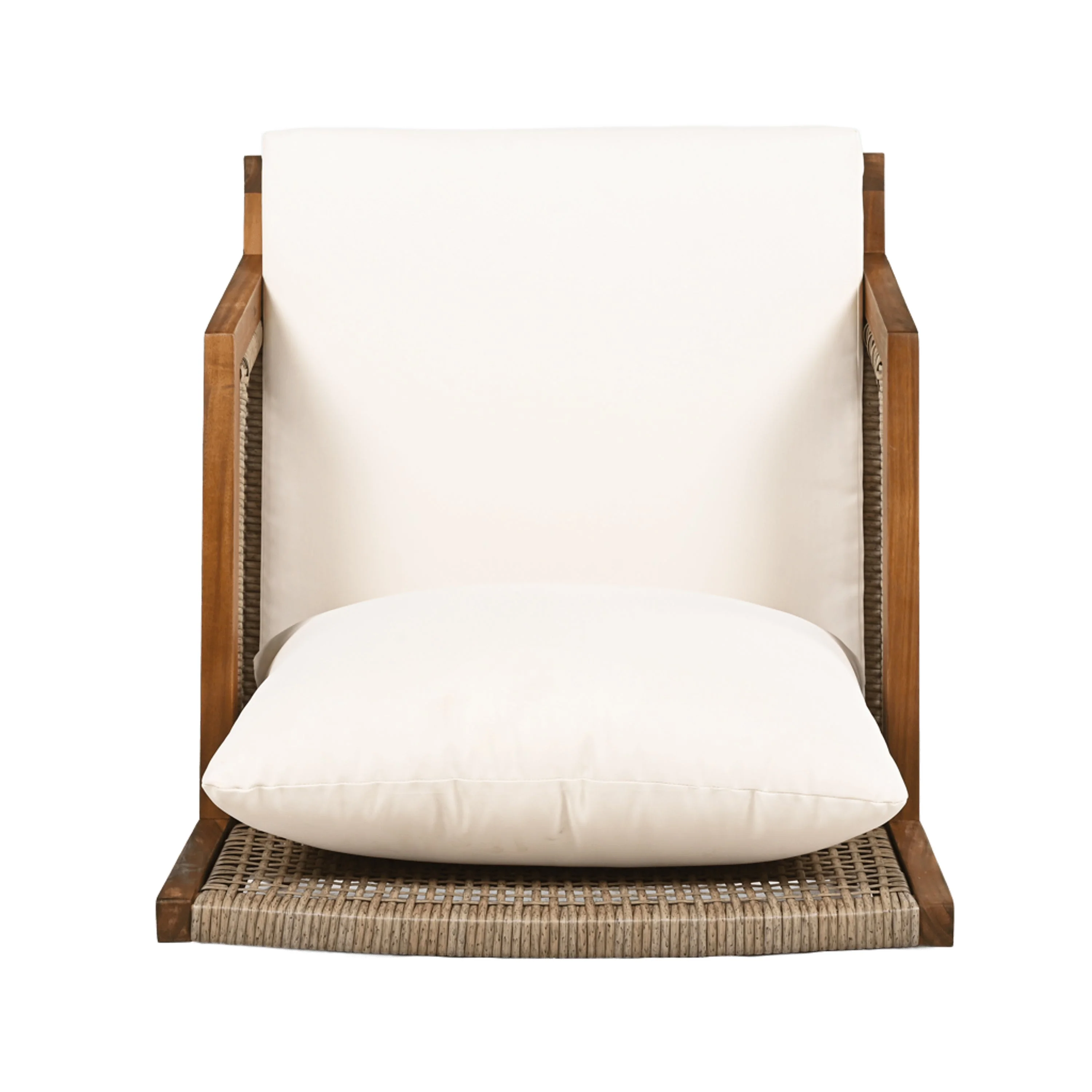 Acacia Wood Patio Furniture Club Chair - Image 11