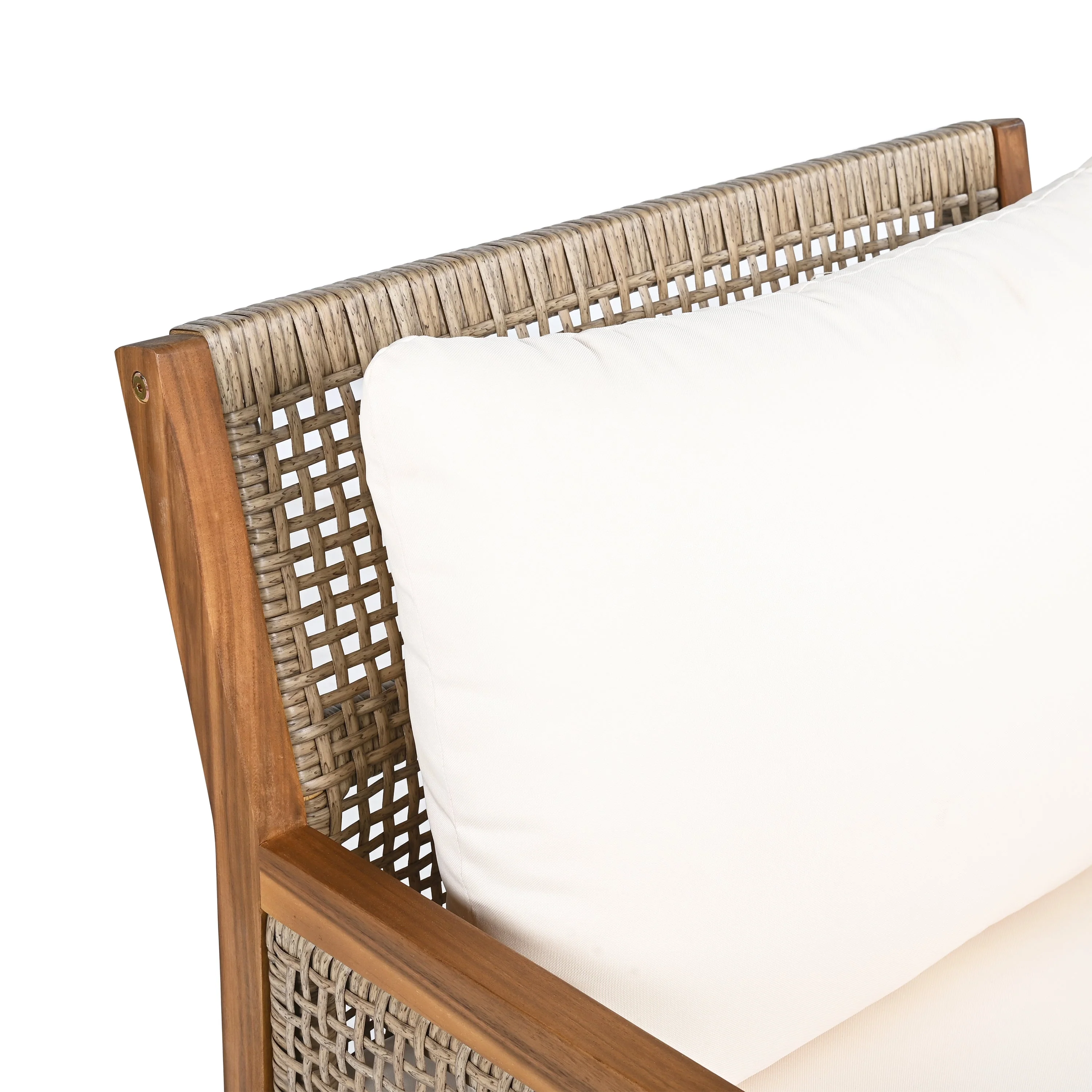 Acacia Wood Patio Furniture Club Chair - Image 12