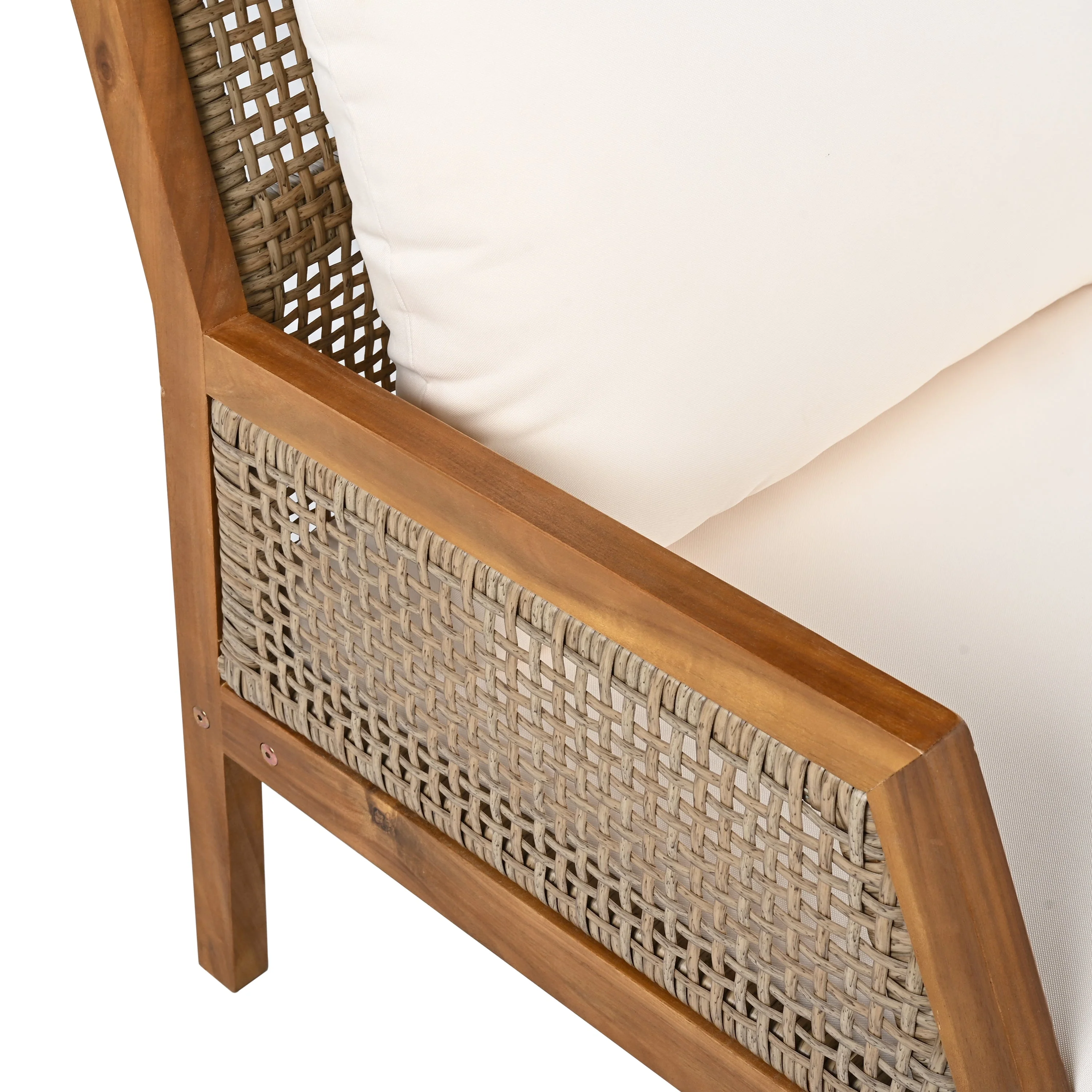 Acacia Wood Patio Furniture Club Chair - Image 13