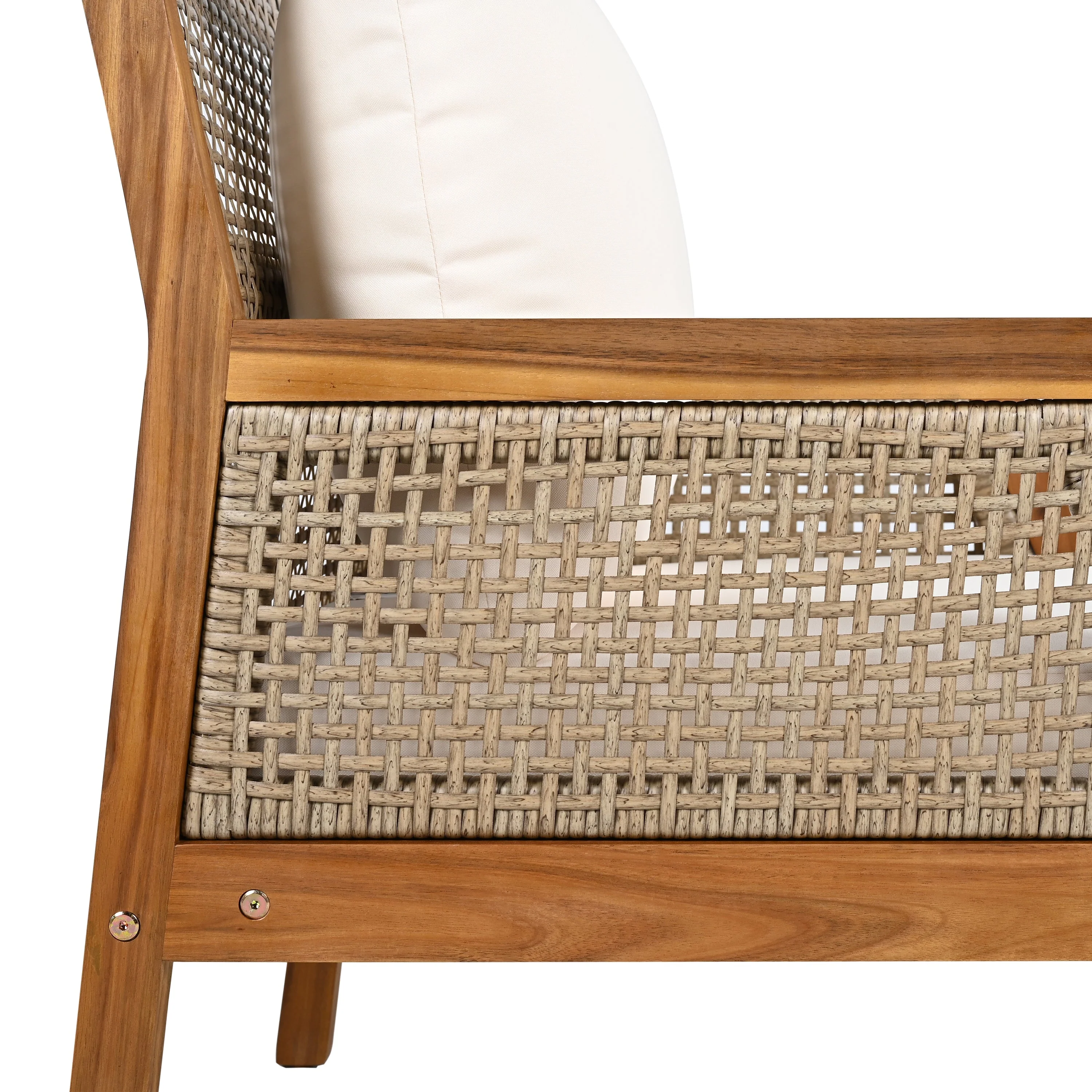 Acacia Wood Patio Furniture Club Chair - Image 14