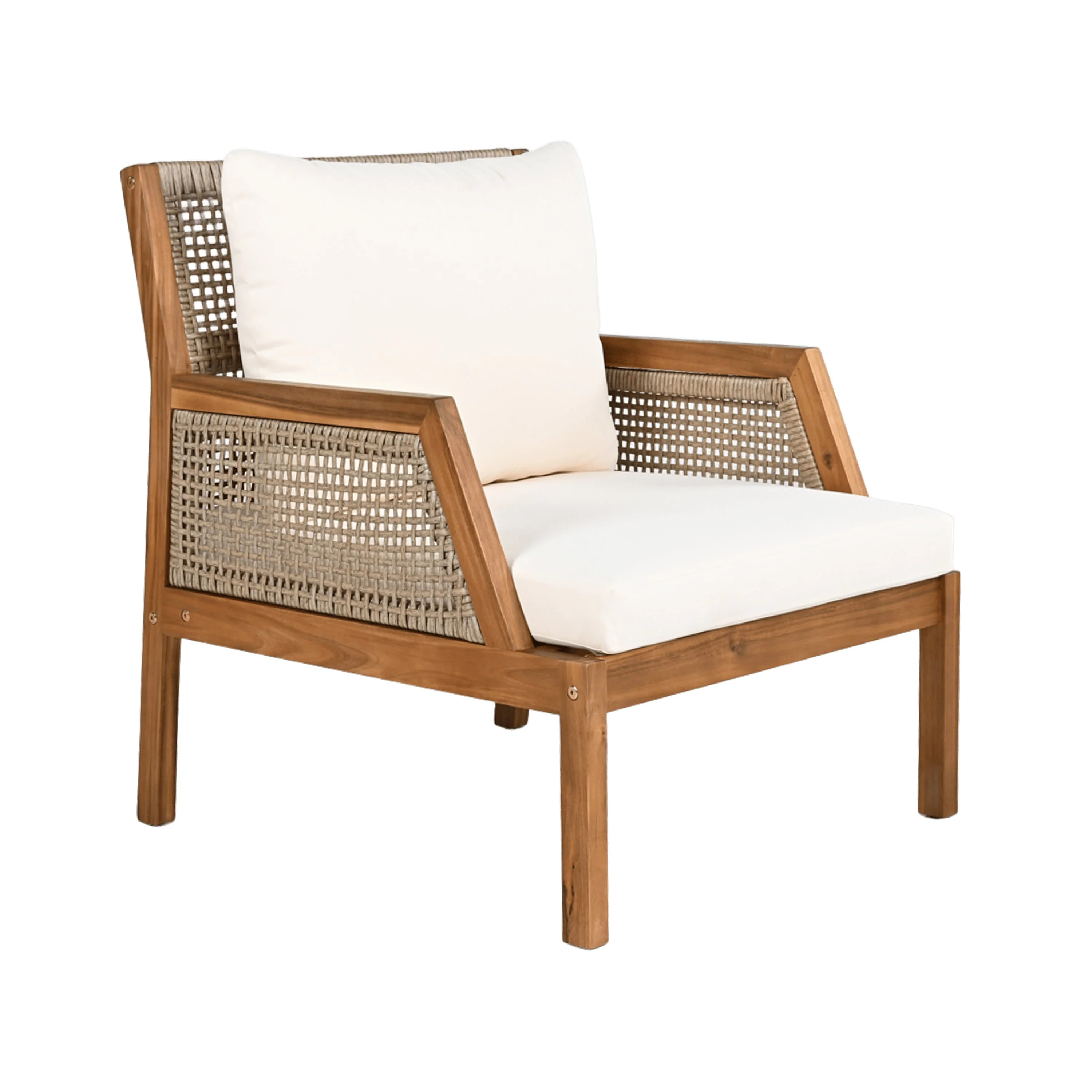 Acacia Wood Patio Furniture Club Chair - Image 7