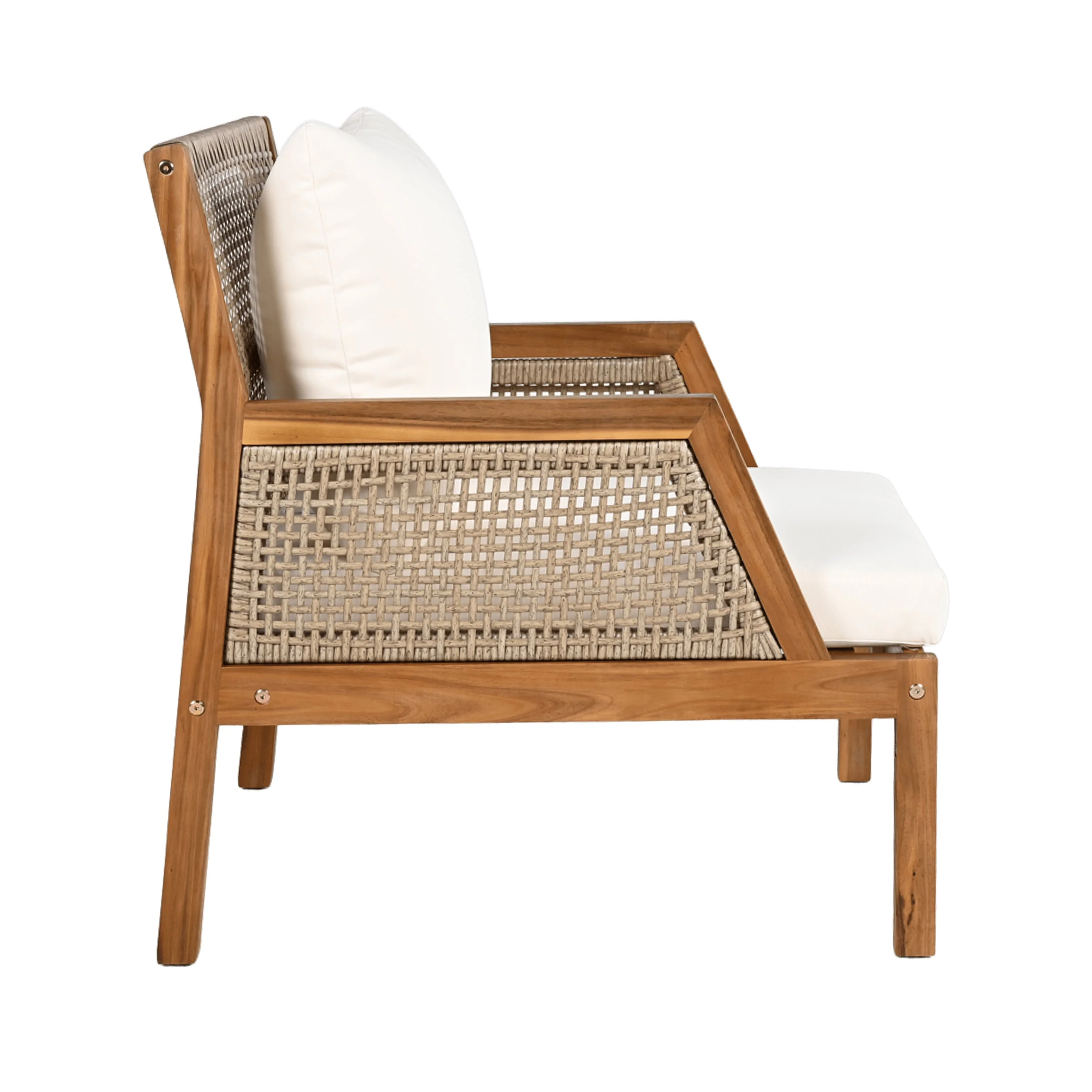 Acacia Wood Patio Furniture Club Chair - Image 8
