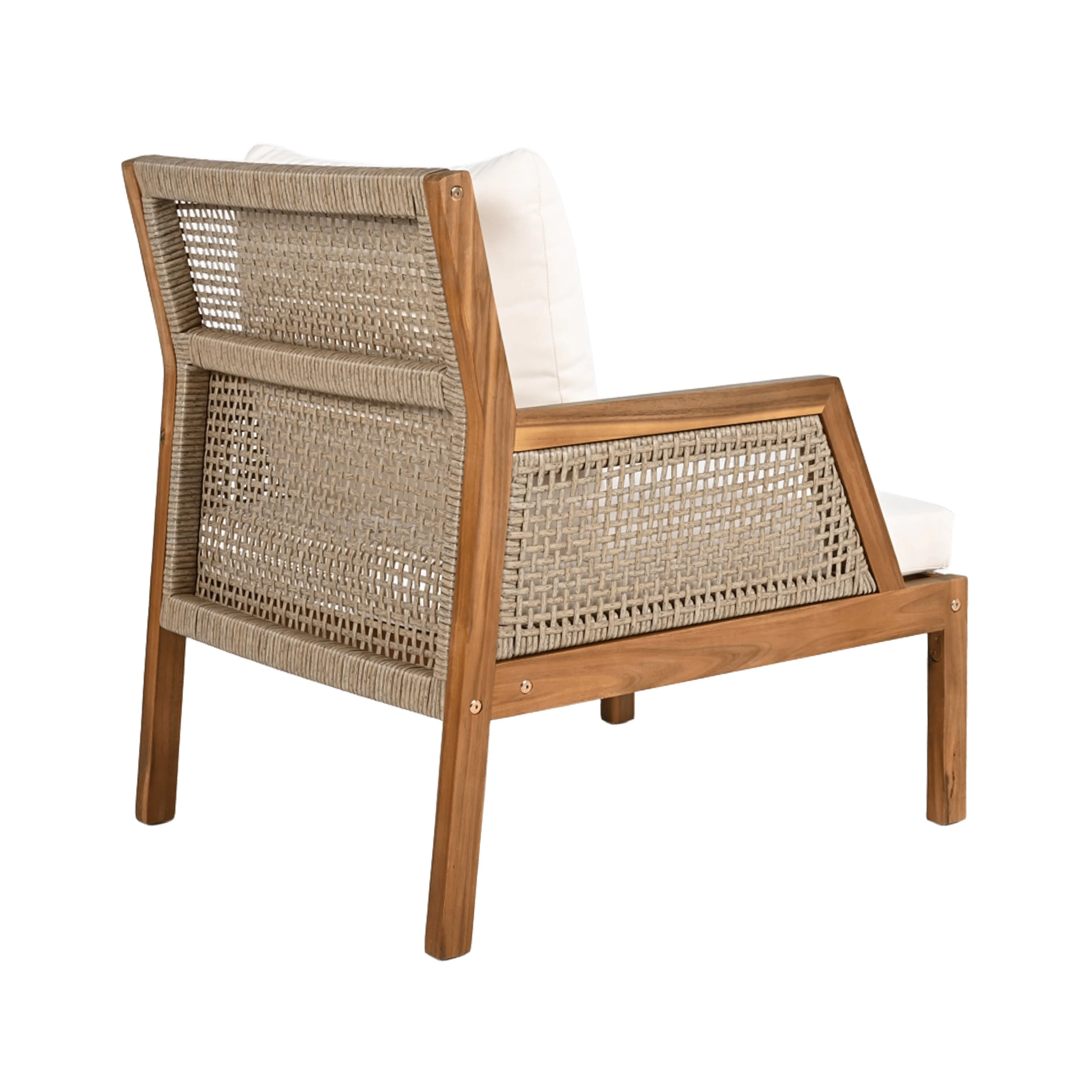 Acacia Wood Patio Furniture Club Chair - Image 9