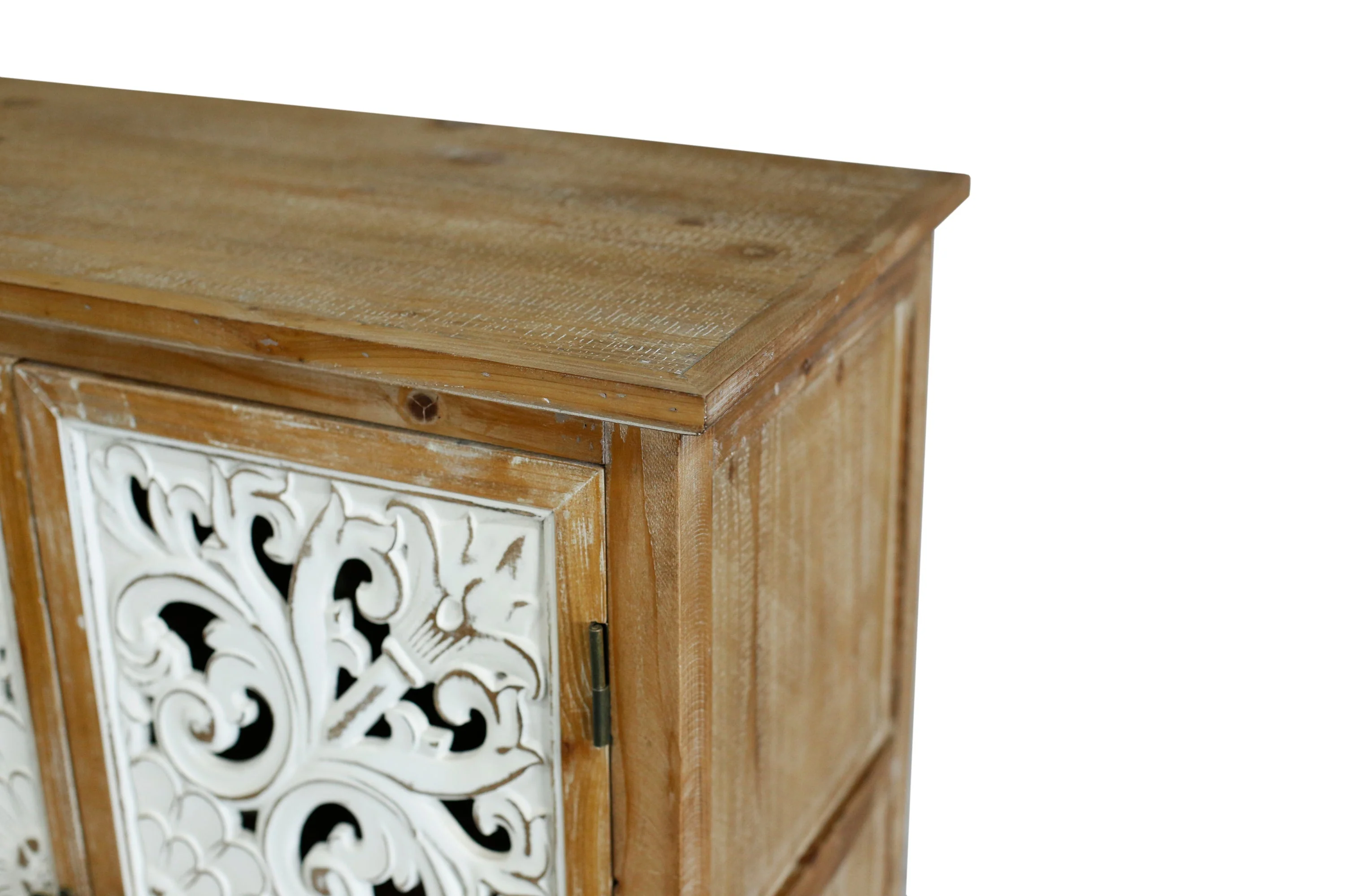 Accent Cabinet With 4 Doors Farmhouse Sideboard Buffet Cabinet - Image 12