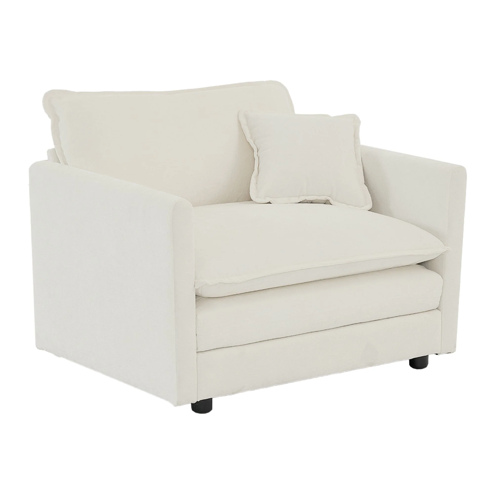 Accent Chair Set of 2, High-End Chenille Upholstered Armchairs - Image 7