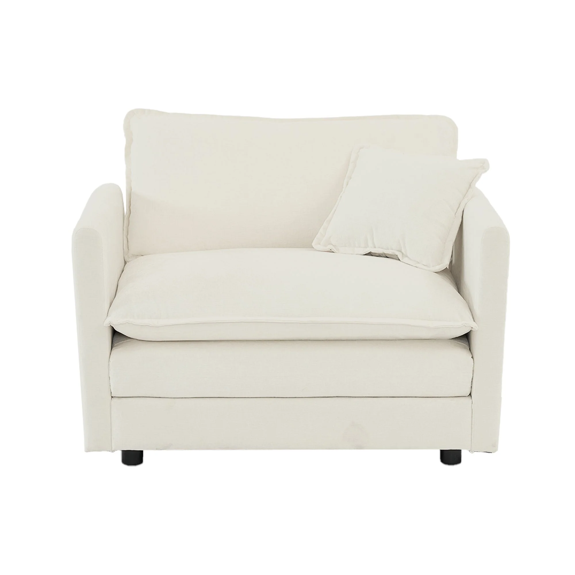 Accent Chair Set of 2, High-End Chenille Upholstered Armchairs - Image 8