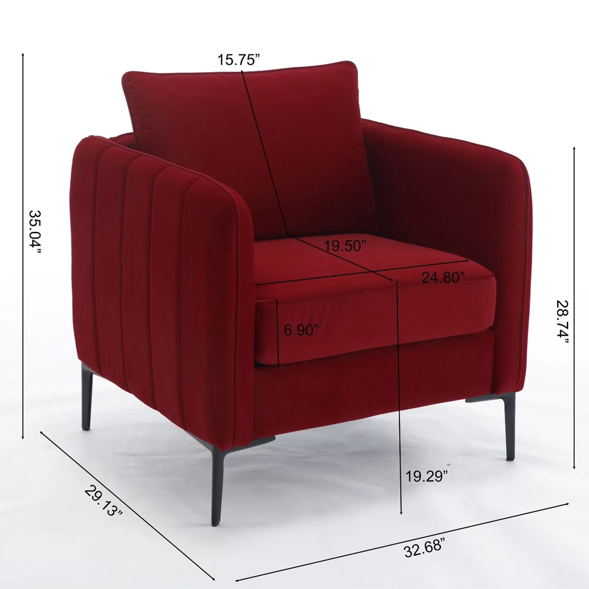 Accent Chair With Pillow For Living Room - Image 7