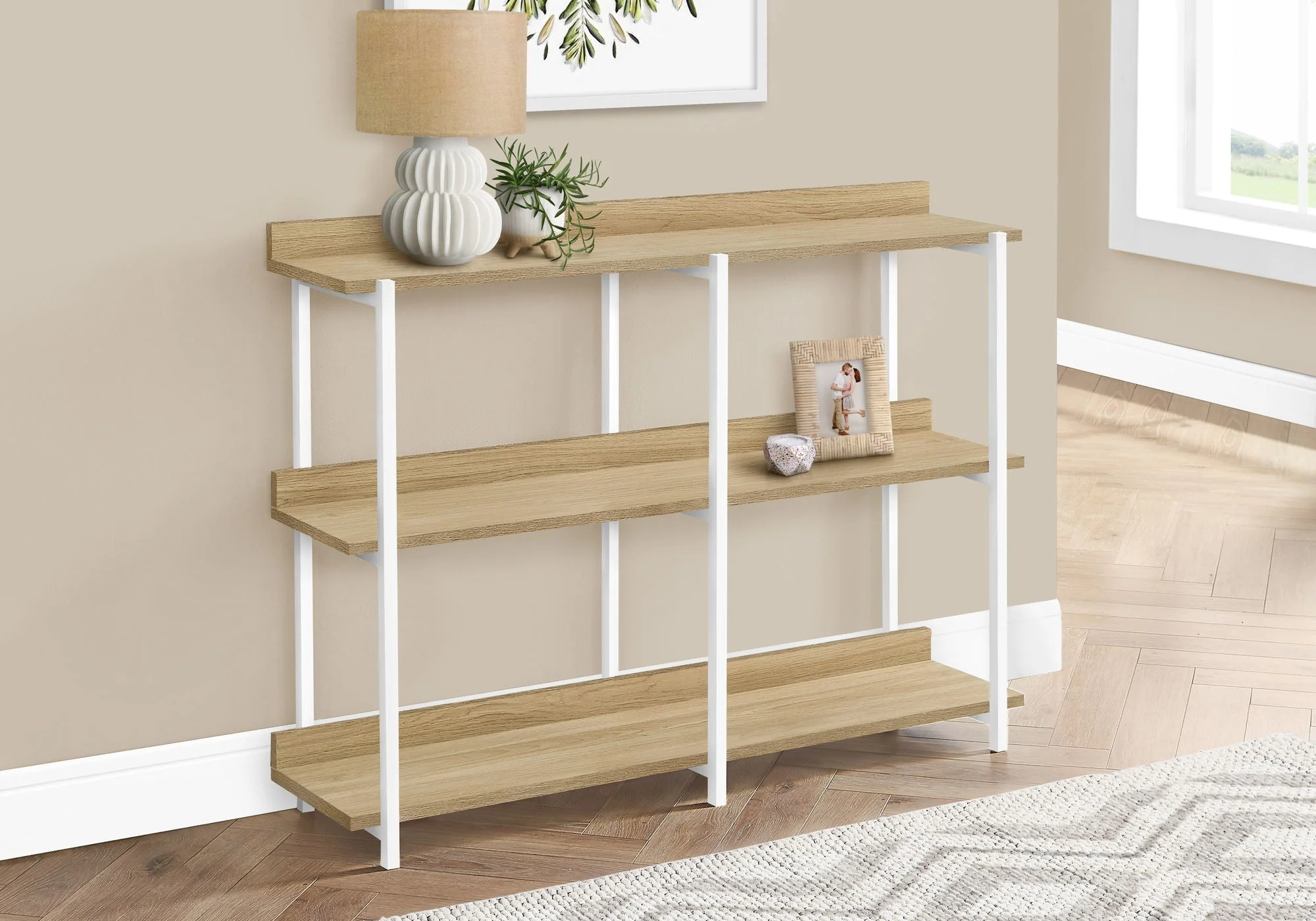 Accent Console Table For Entryway, 3 Tier Design - Image 2