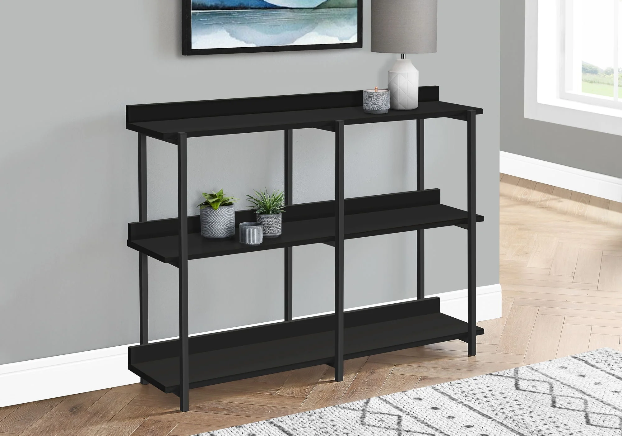 Accent Console Table For Entryway, 3 Tier Design - Image 3