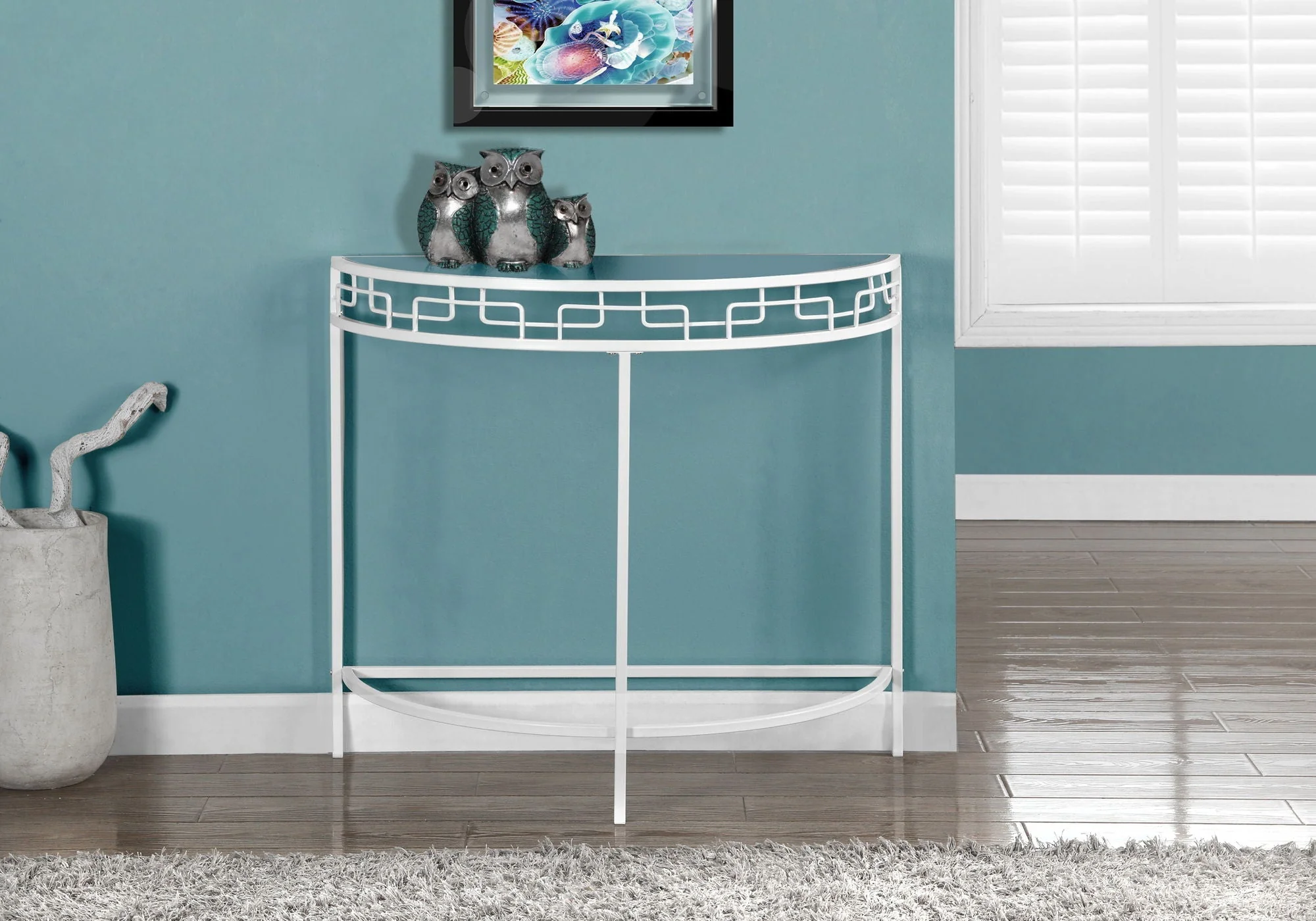 Accent Console Table For Entryway, Contemporary And Modern - White - Image 3