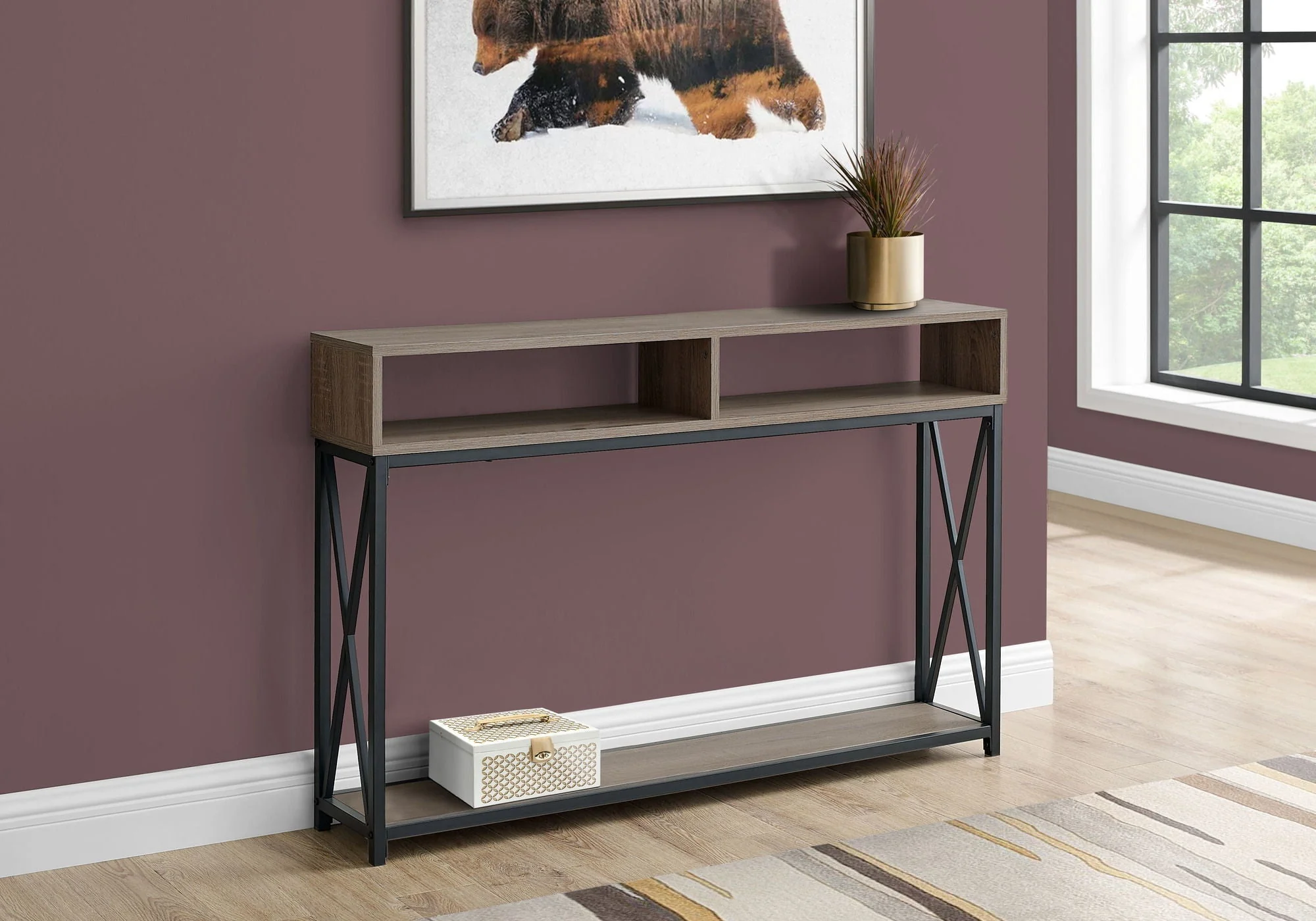 Accent Console Table For Entryway, Contemporary Design - Image 4