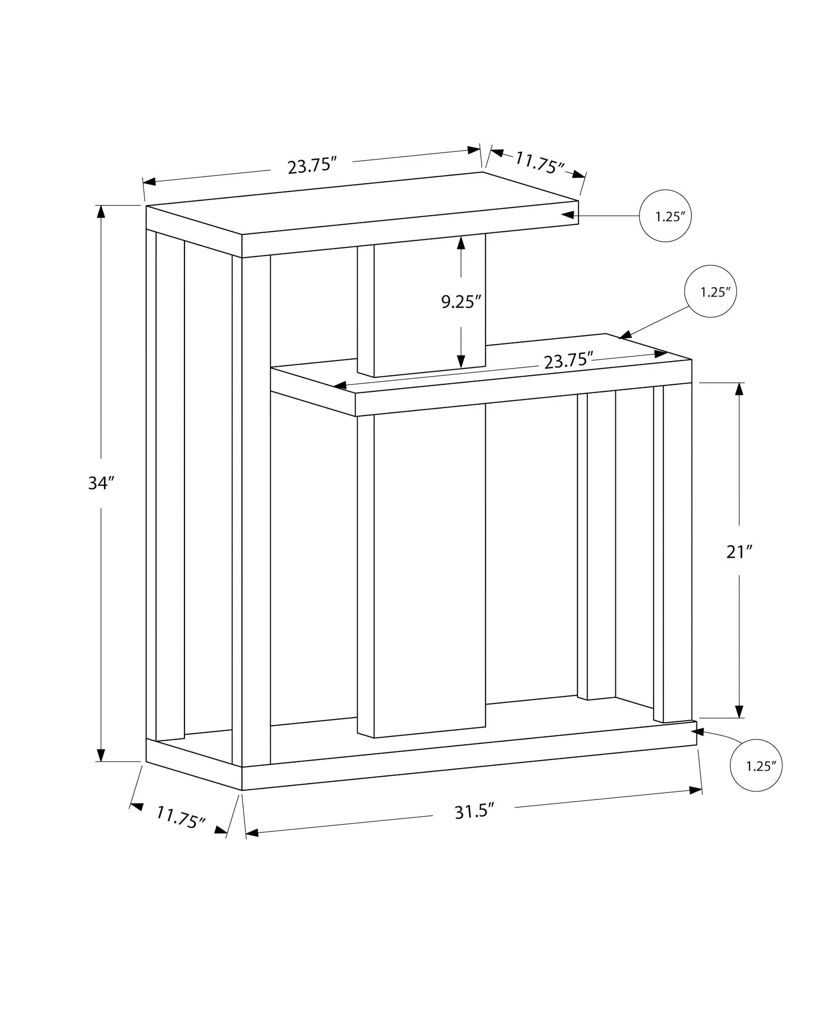 Accent Console Table For Entryway, Contemporary, Elegant Design - Image 2