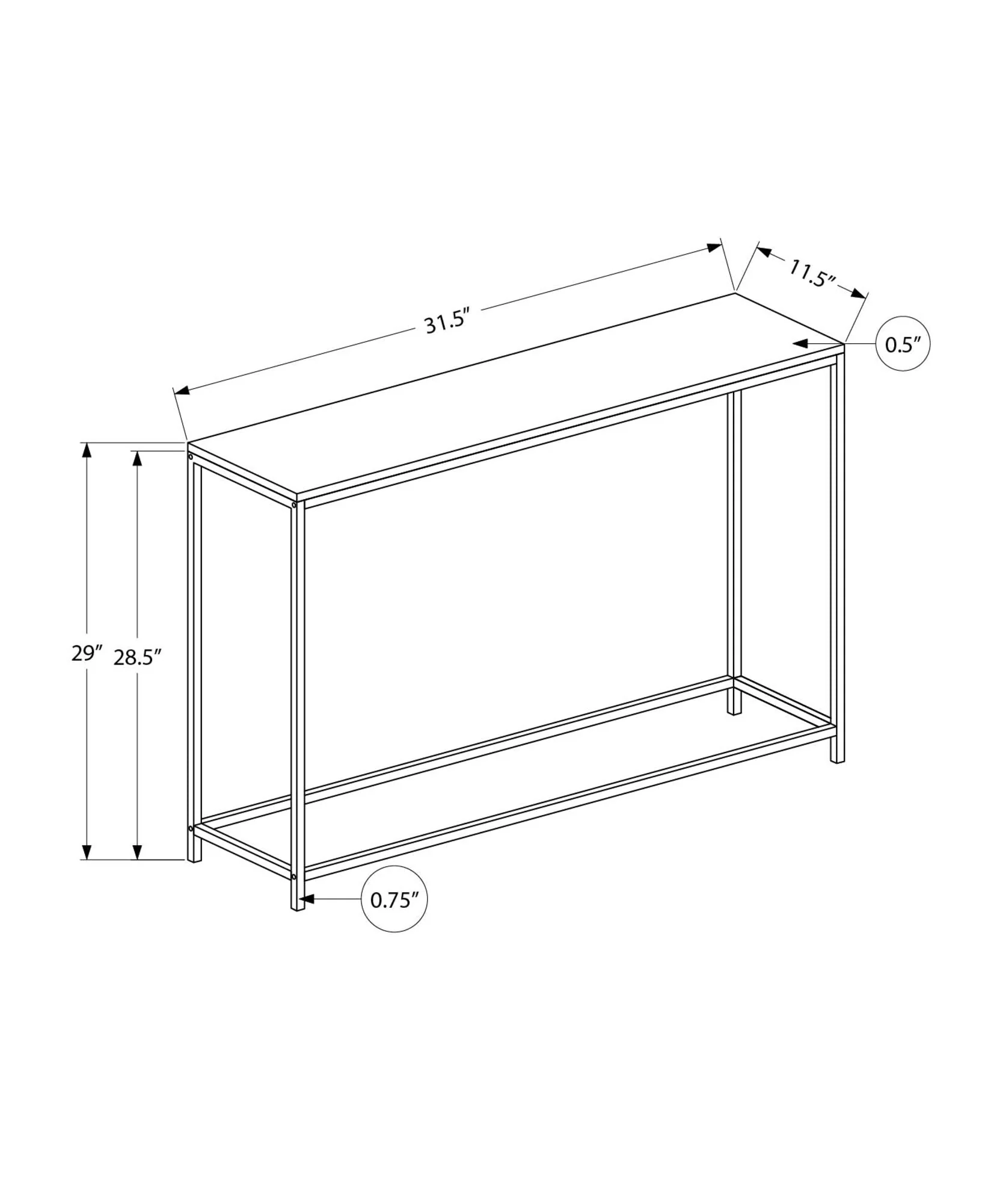 Accent Console Table For Entryway, Contemporary & Modern Design - Image 3
