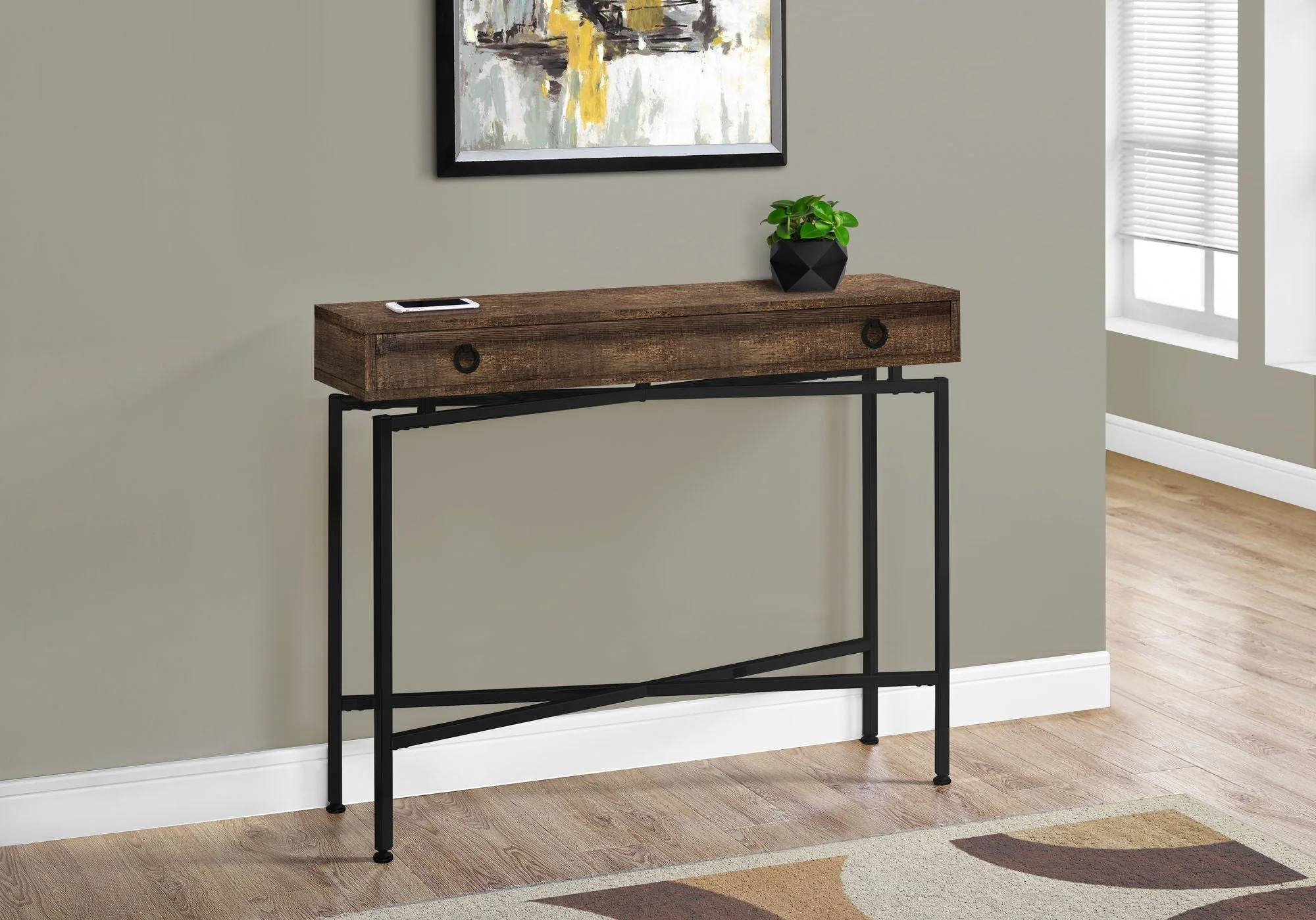 Accent Console Table For Entryway, Functional Storage Drawer - Image 11