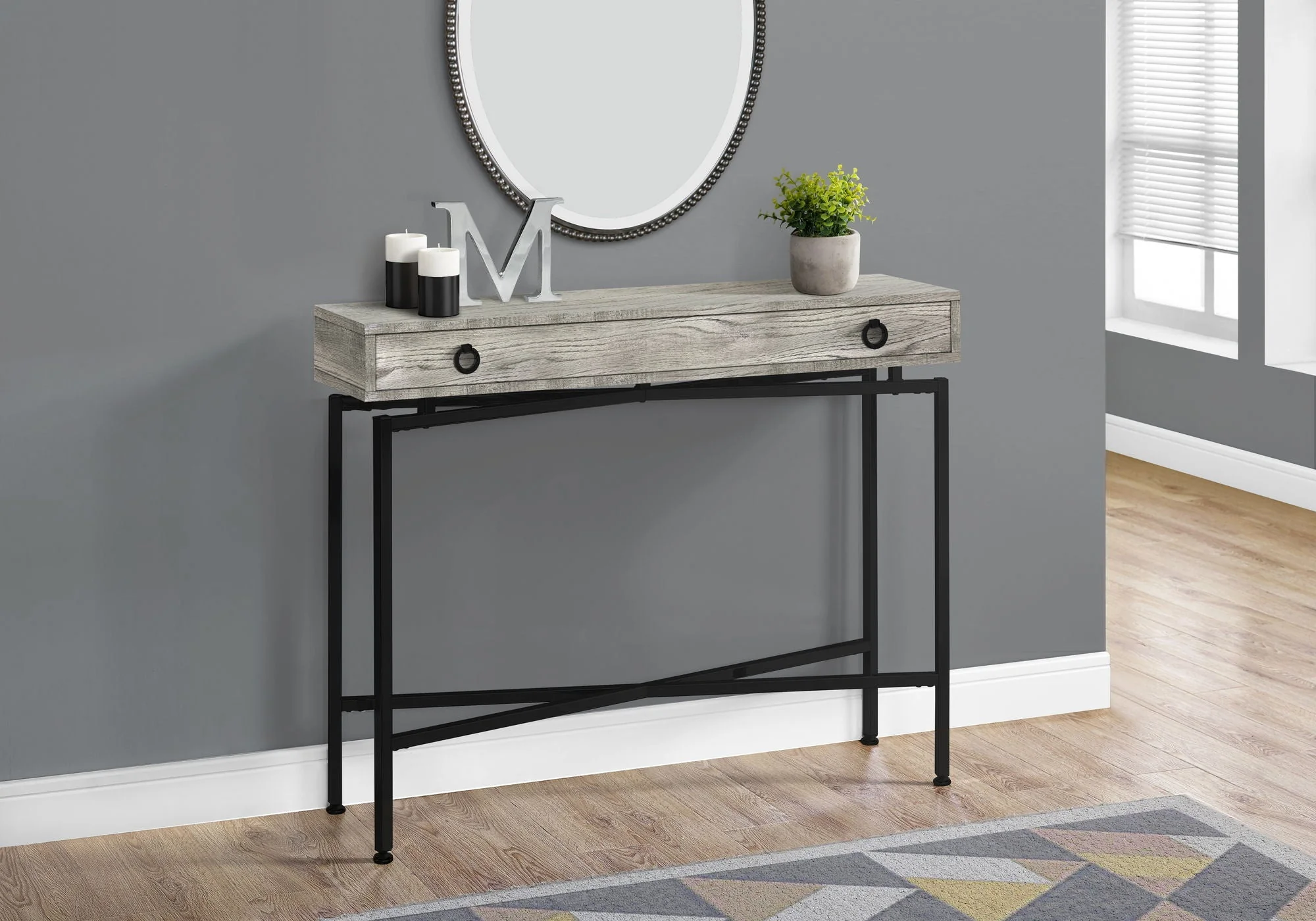 Accent Console Table For Entryway, Functional Storage Drawer - Image 6
