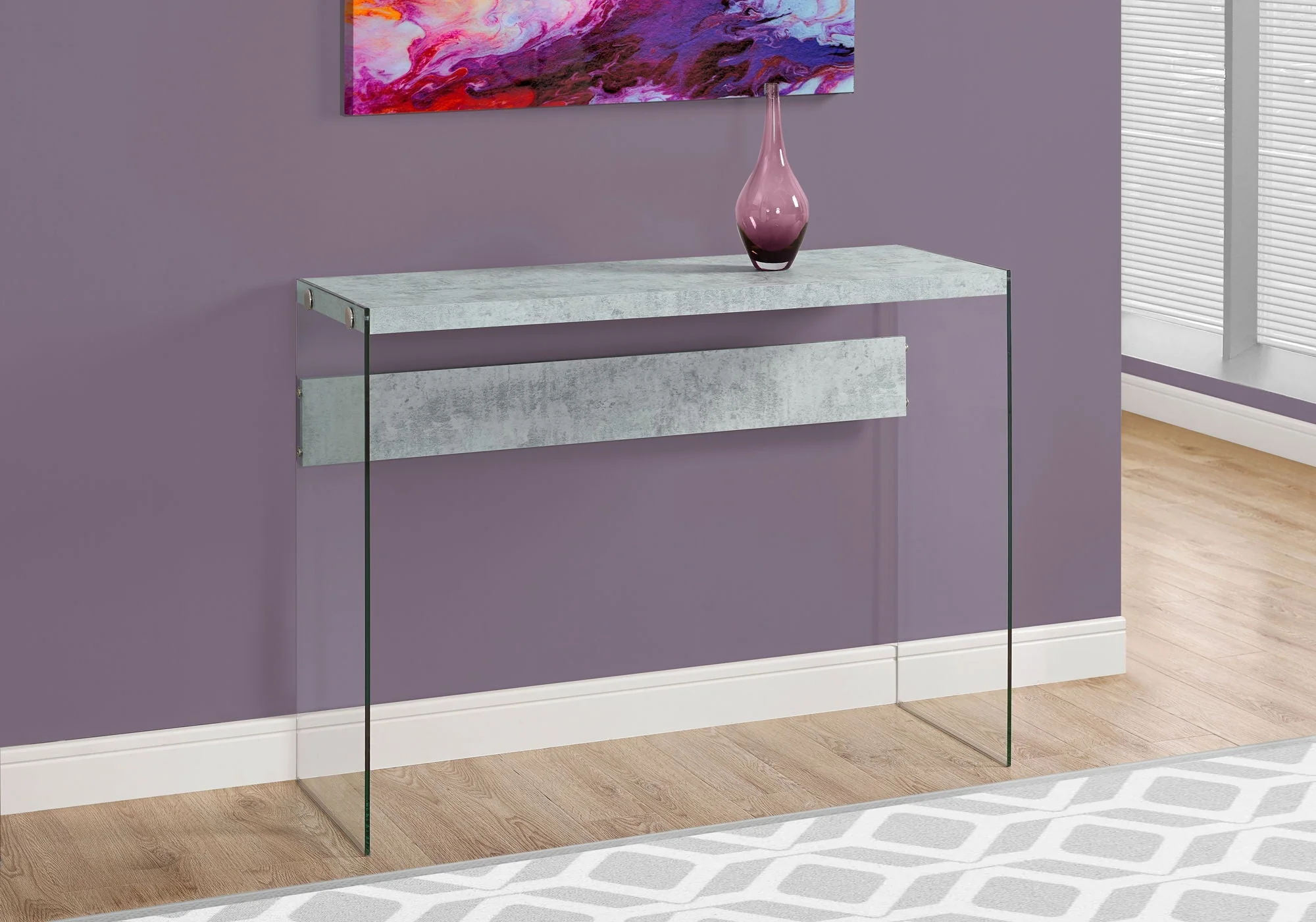 Accent Console Table For Entryway, Glossy Spacious Surface - Image 4
