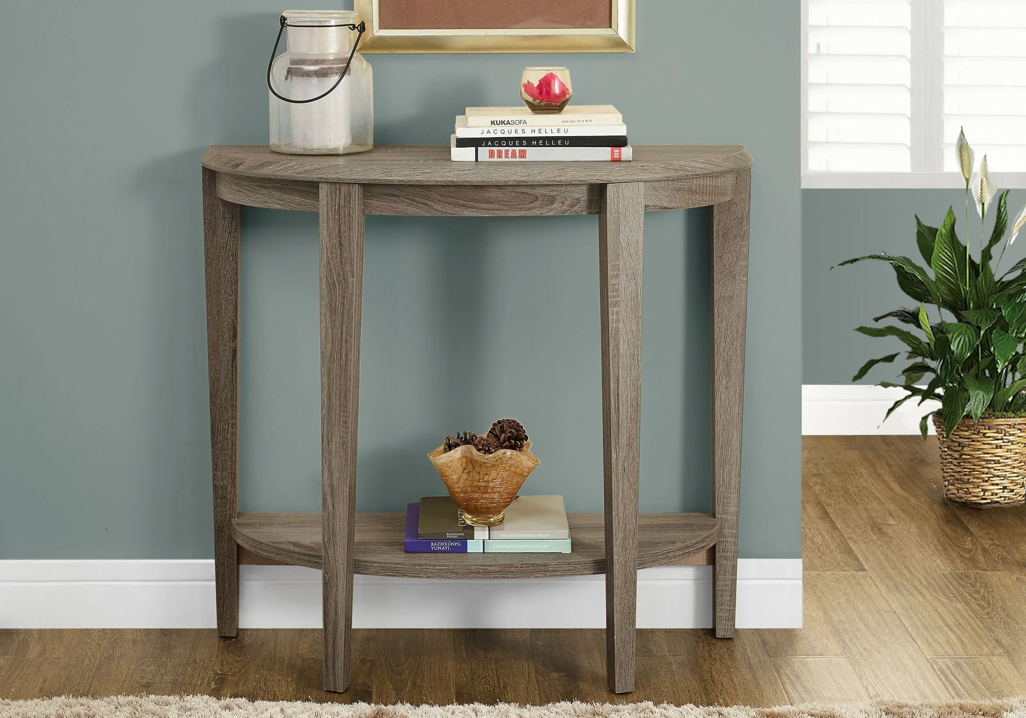 Accent Console Table For Entryway, Space-Saving Profile - Image 8