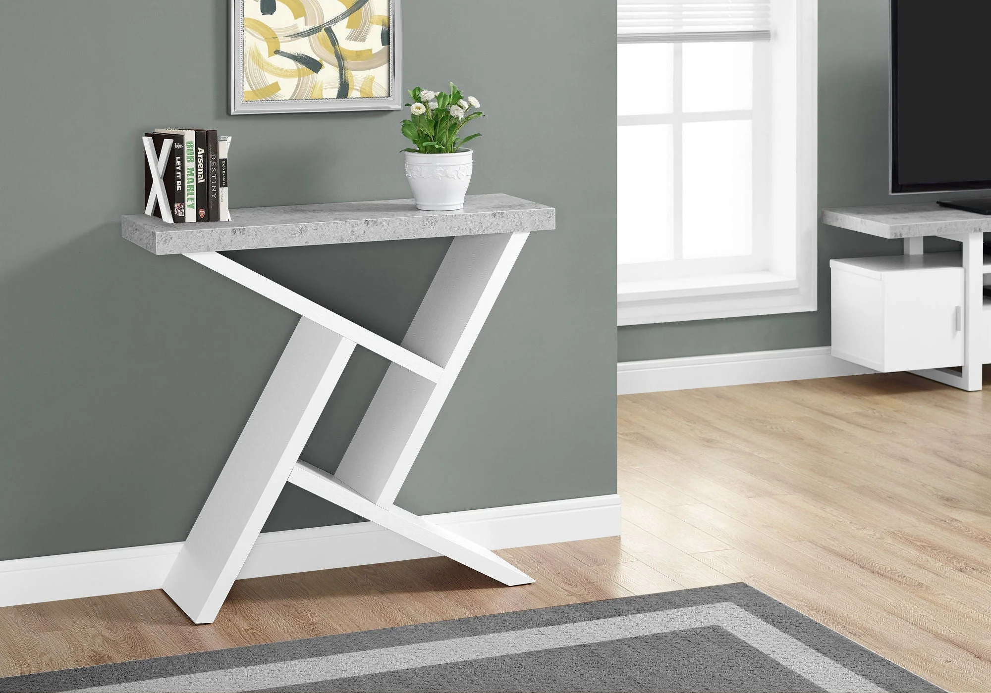 Accent Console Table For Entryway, Spacious Table Top, Contemporary & Modern - Image 5