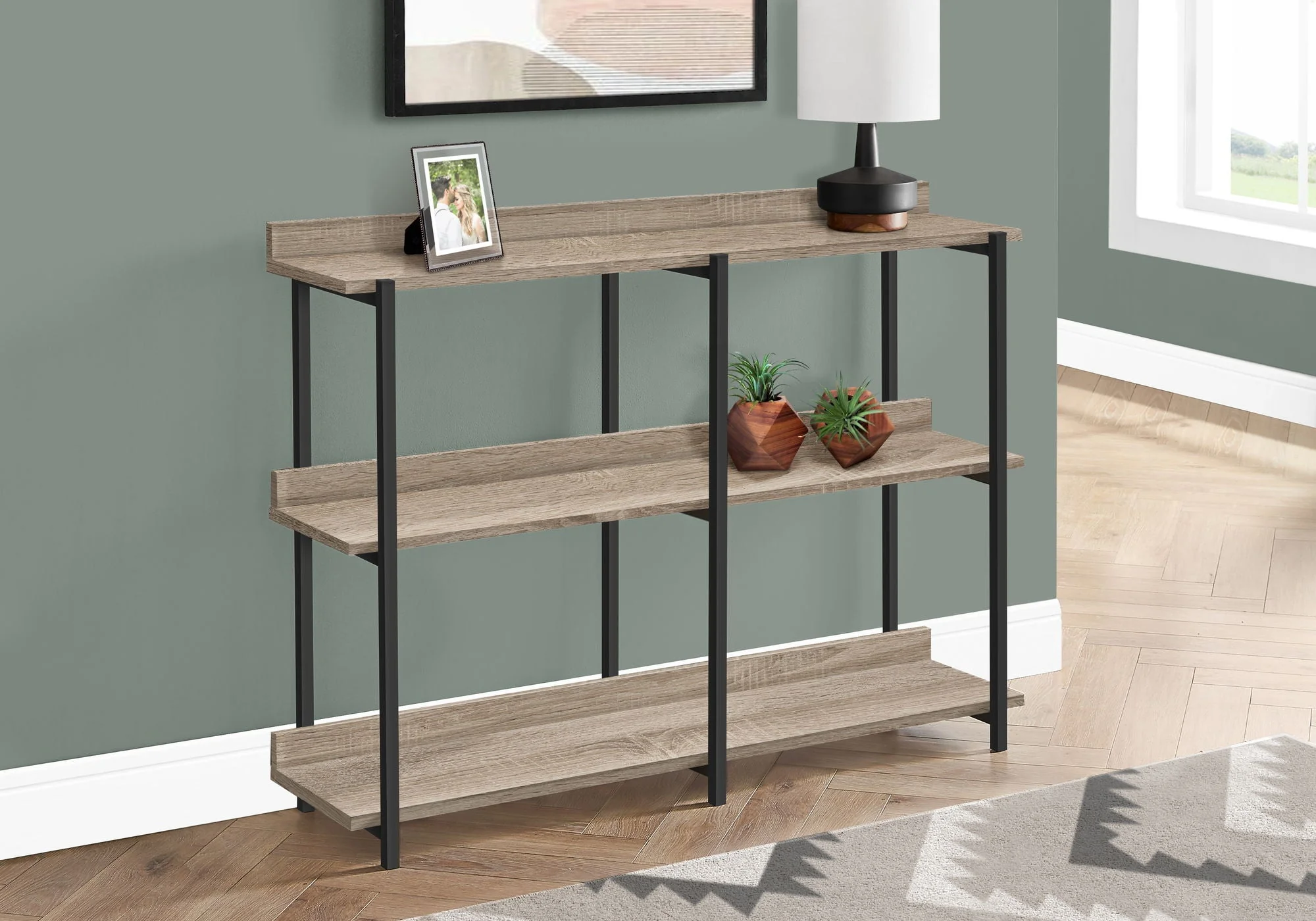 Accent Console Table For Entryway, Symmetrical Display - Image 3