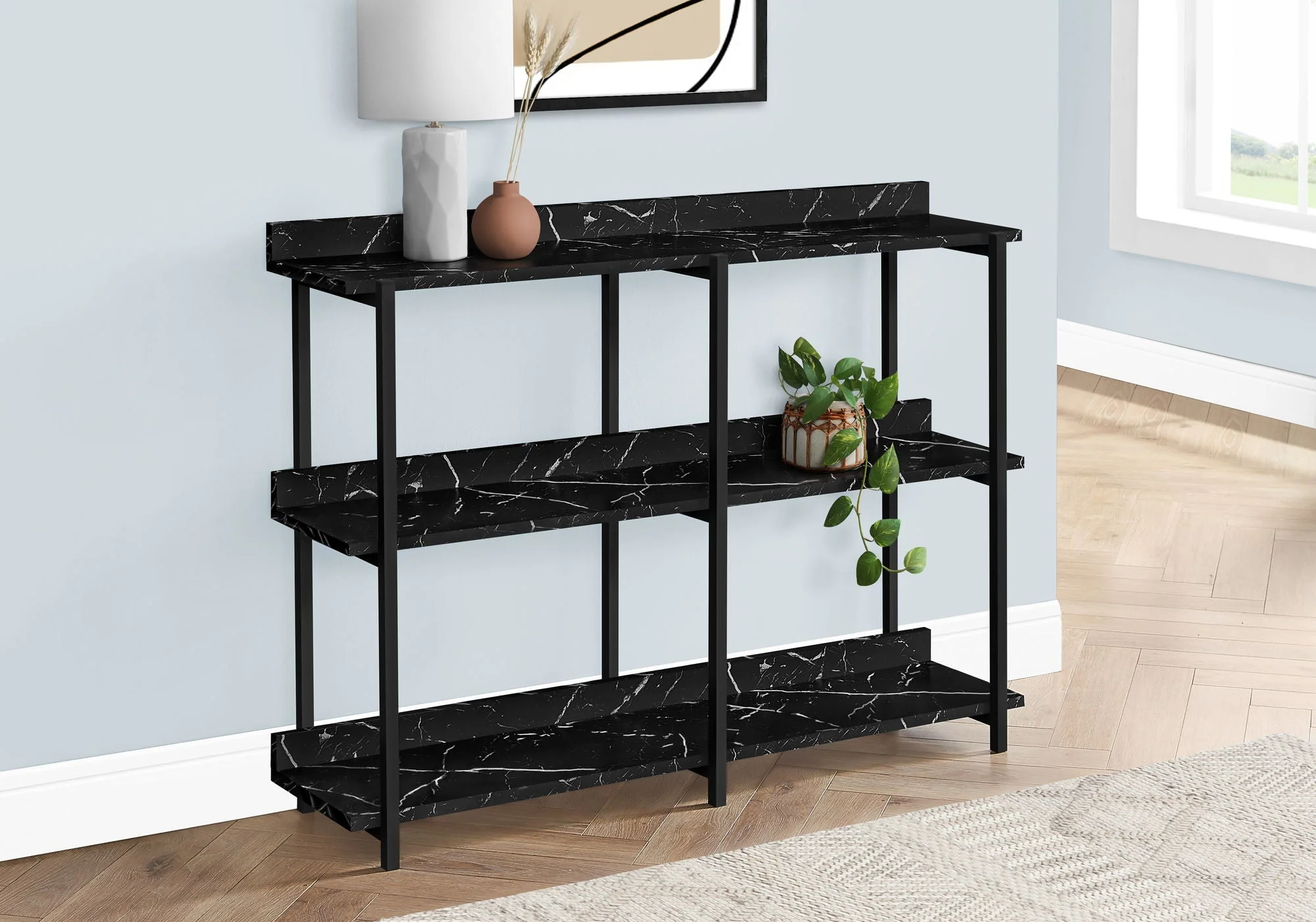 Accent Console Table For Entryway, Symmetrical Display - Image 6