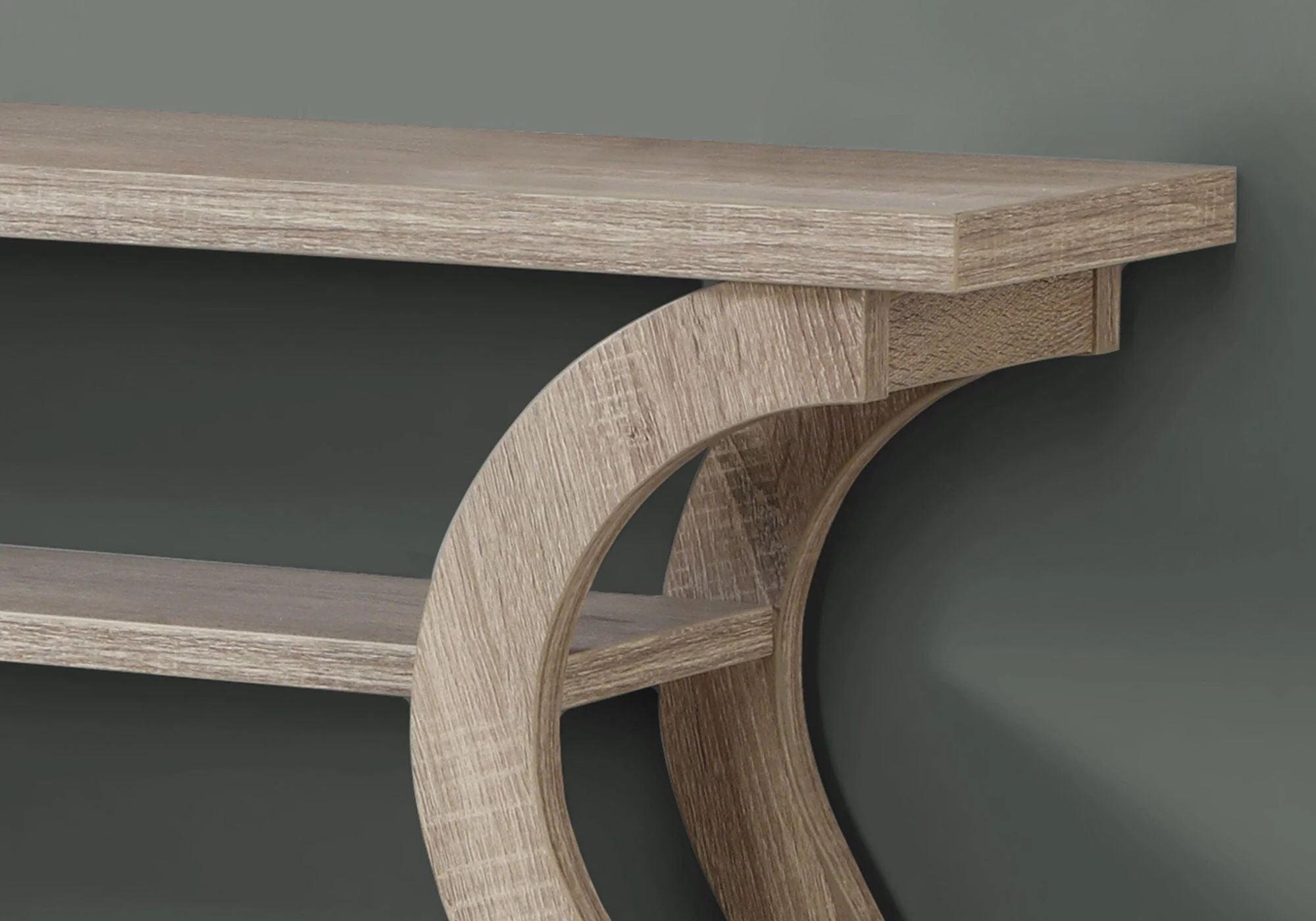 Accent Console Table For Entryway, Unique Curved Design - Image 9