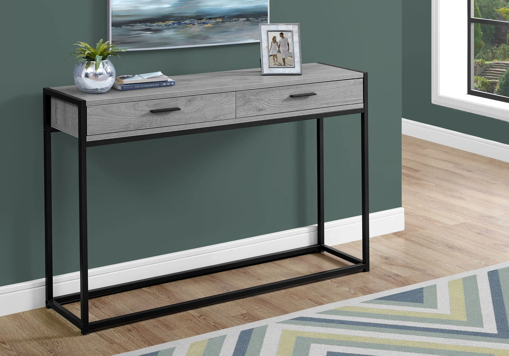 Accent Console Table for Entryway with Storage Drawers – Contemporary & Modern - Image 11