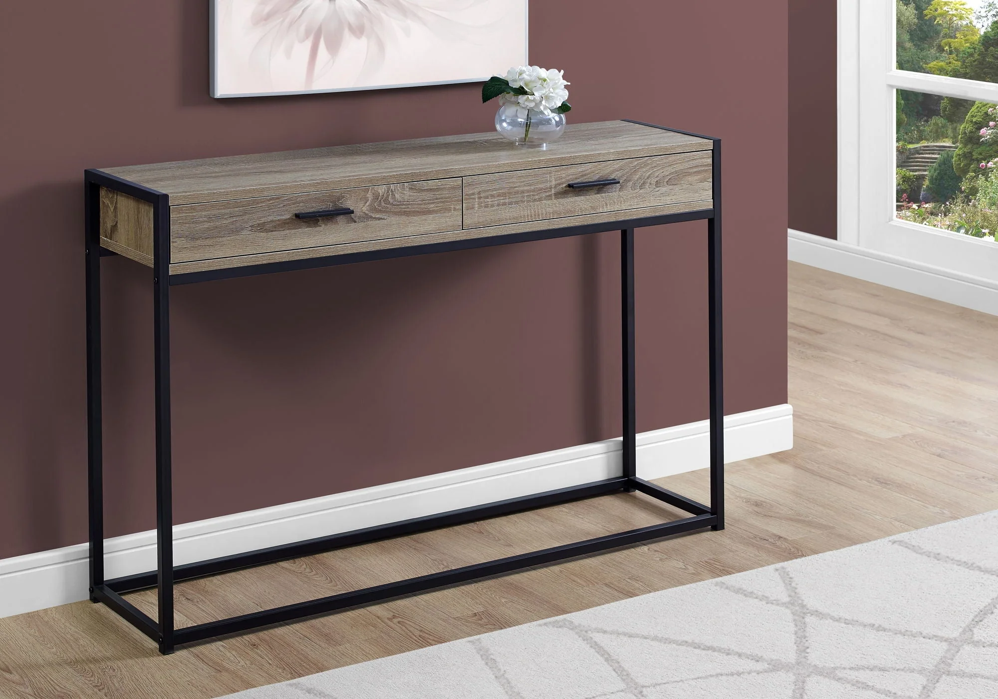 Accent Console Table for Entryway with Storage Drawers – Contemporary & Modern - Image 7