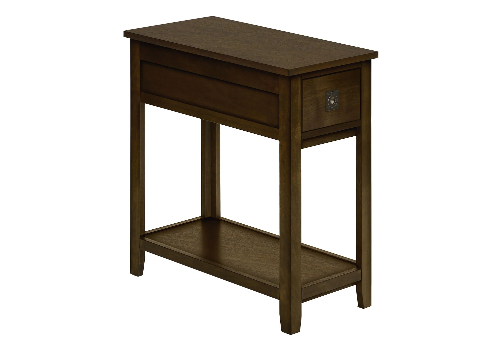 Accent End Table, 2 Tier, Narrow, Lamp, Storage Drawer, Charming Design - Image 13