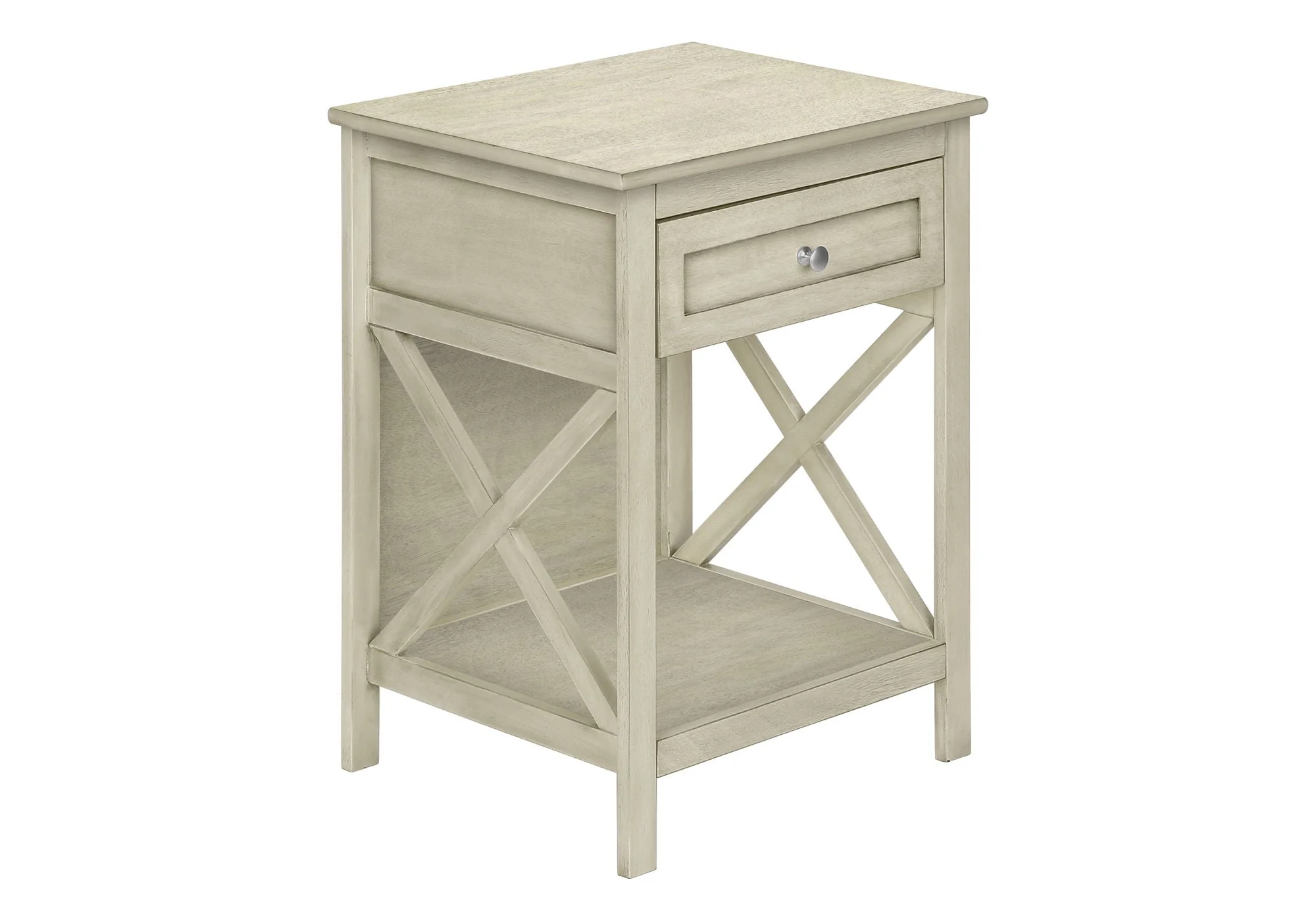 Accent End Table, 2 Tier, Storage Drawer, Transitional Style - Image 10