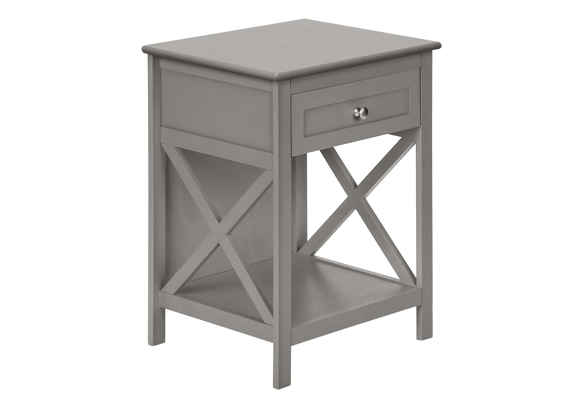 Accent End Table, 2 Tier, Storage Drawer, Transitional Style - Image 11